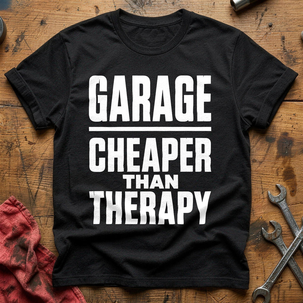 Garage Cheaper Than Therapy 86 T-Shirt - Black