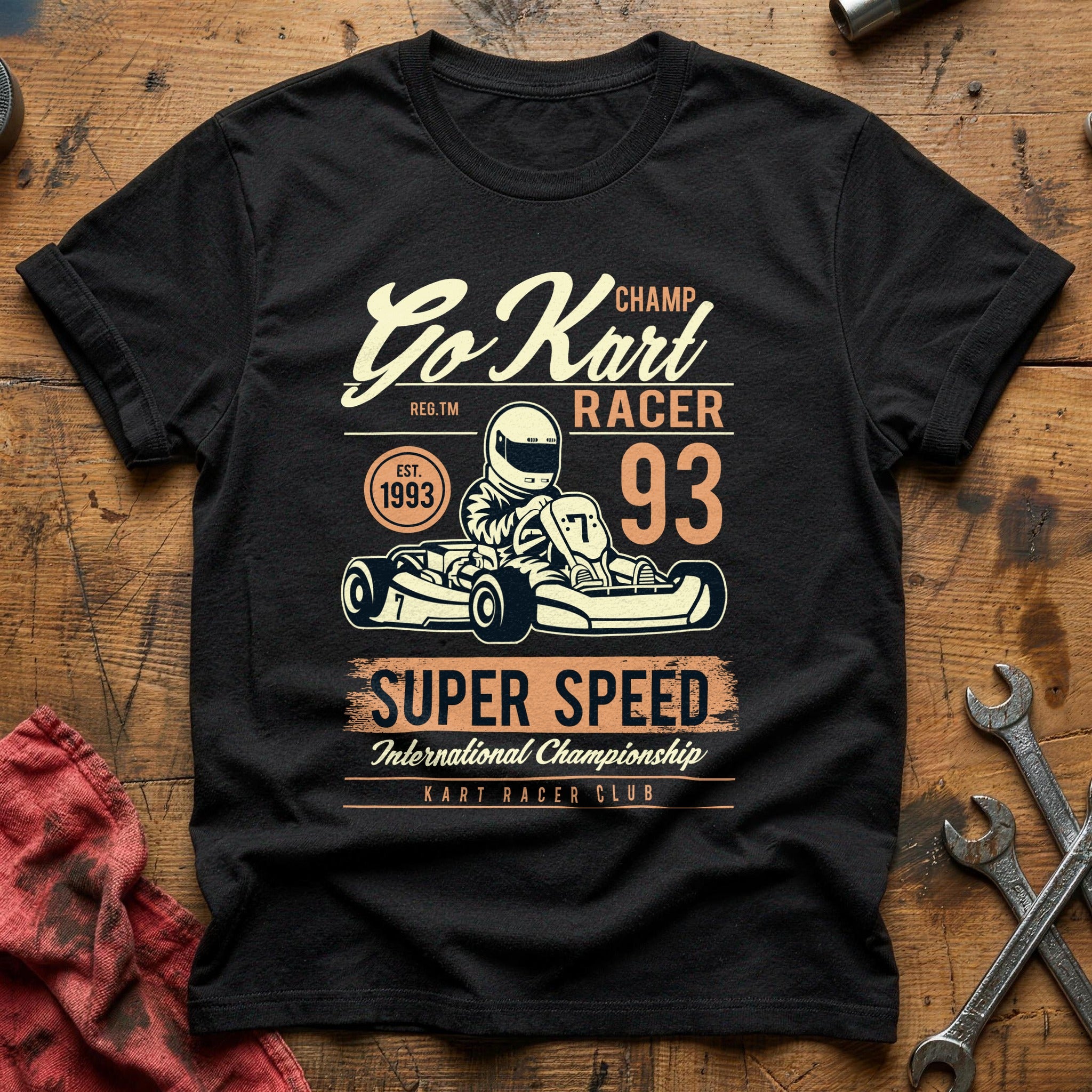 Go kart racer super speed T-Shirt - Black