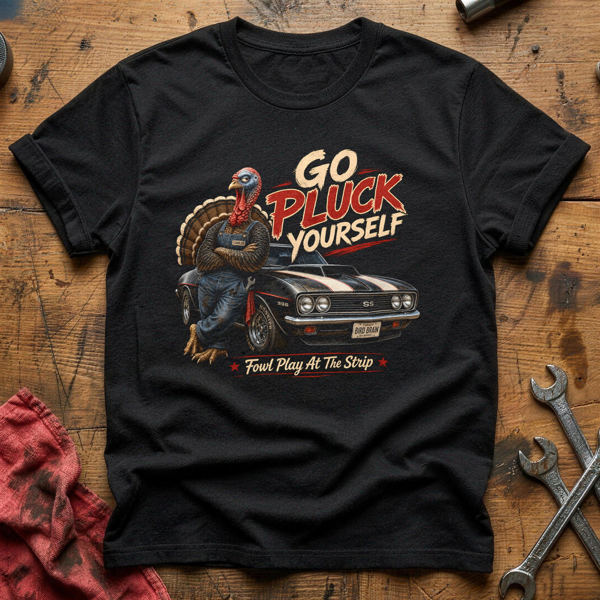 Go Pluck Yourself Fowl Play 3 T-Shirt - Black