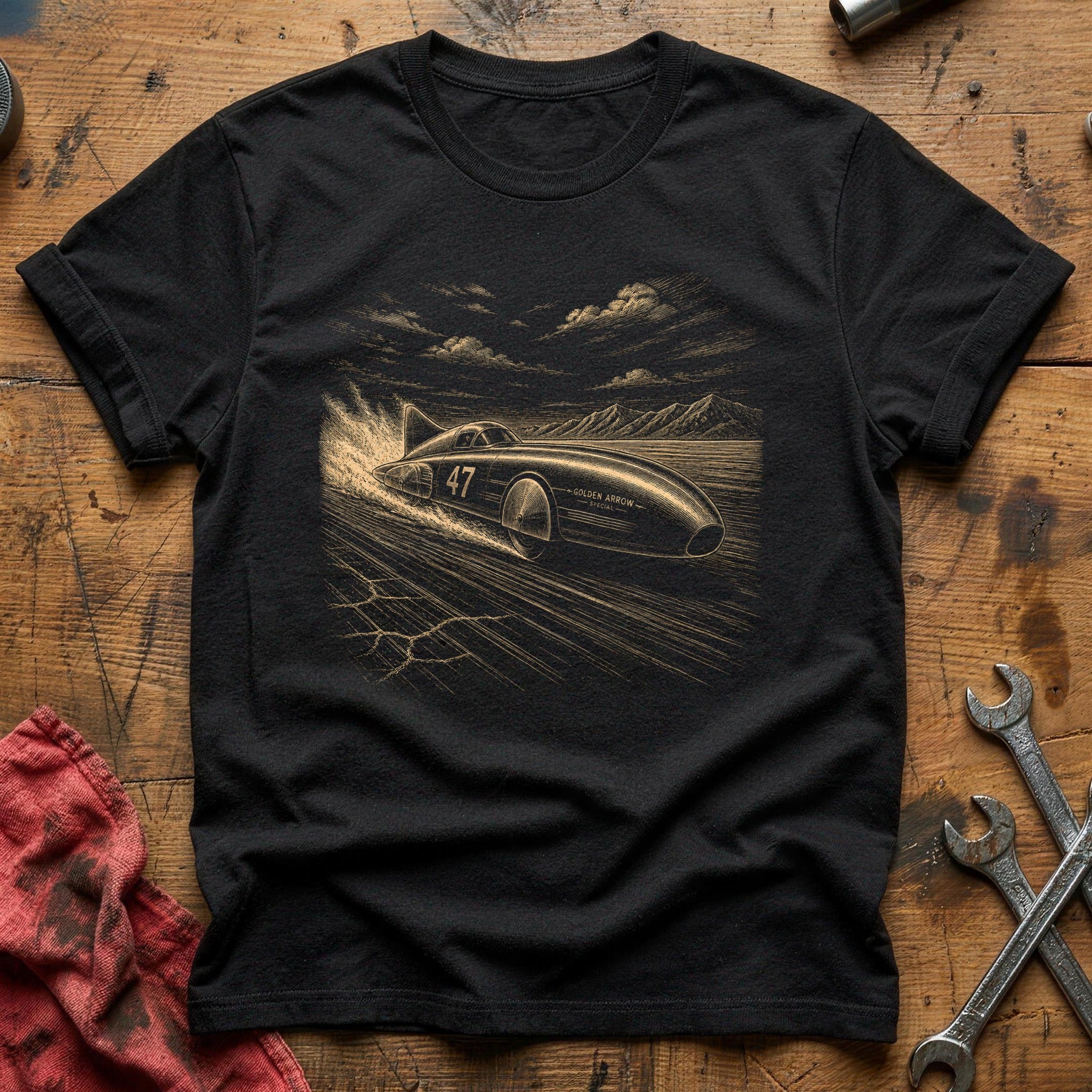 Golden Arrow Run T-Shirt - Black