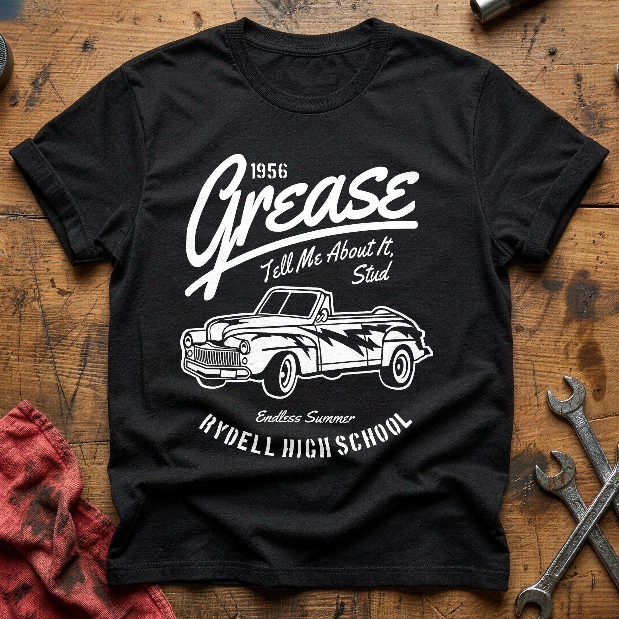 Grease rydell high car T-Shirt - Black