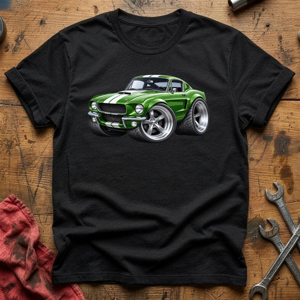 Green Fastback 94 T-Shirt - Black