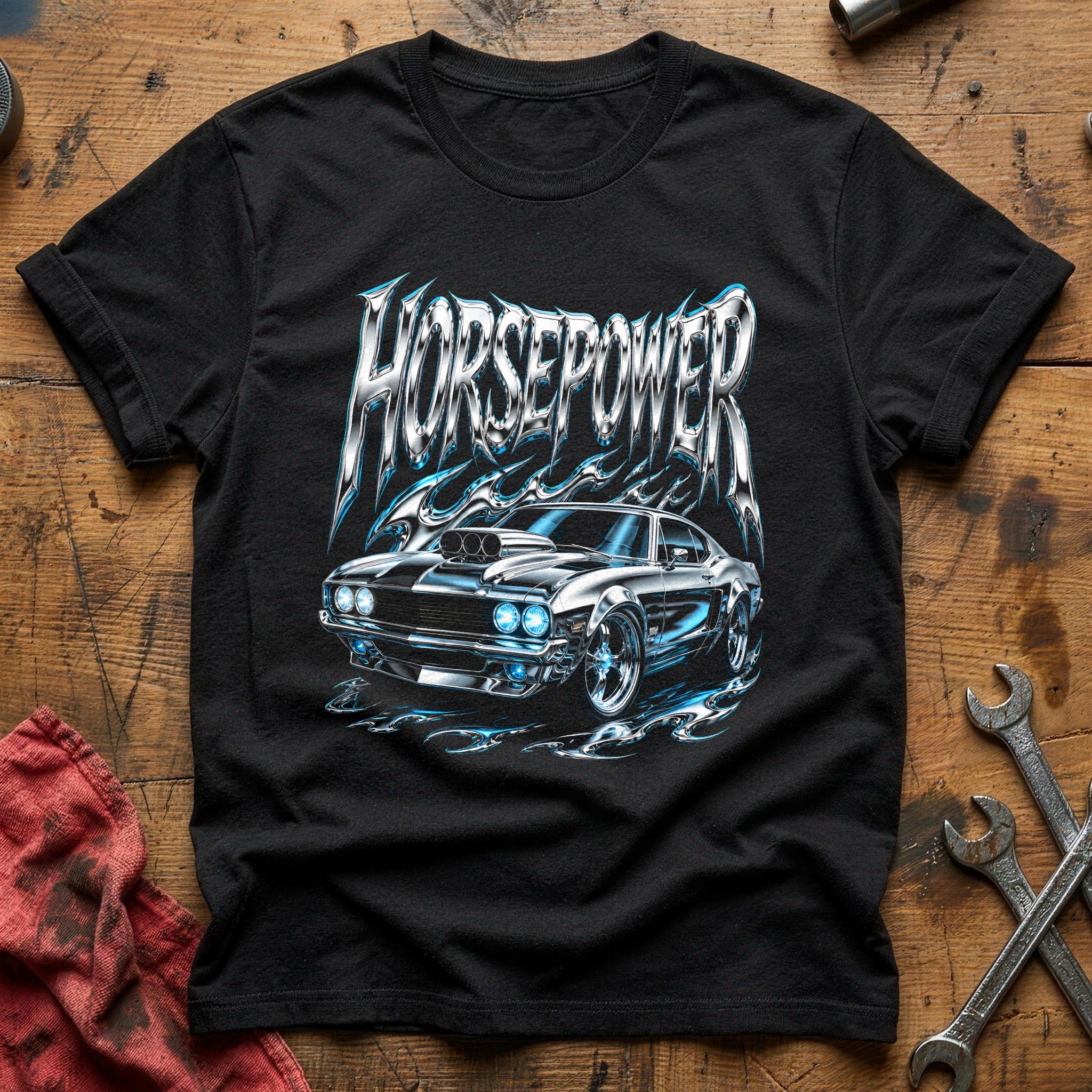 Horsepower Chrome Y2K 84 T-Shirt - Black