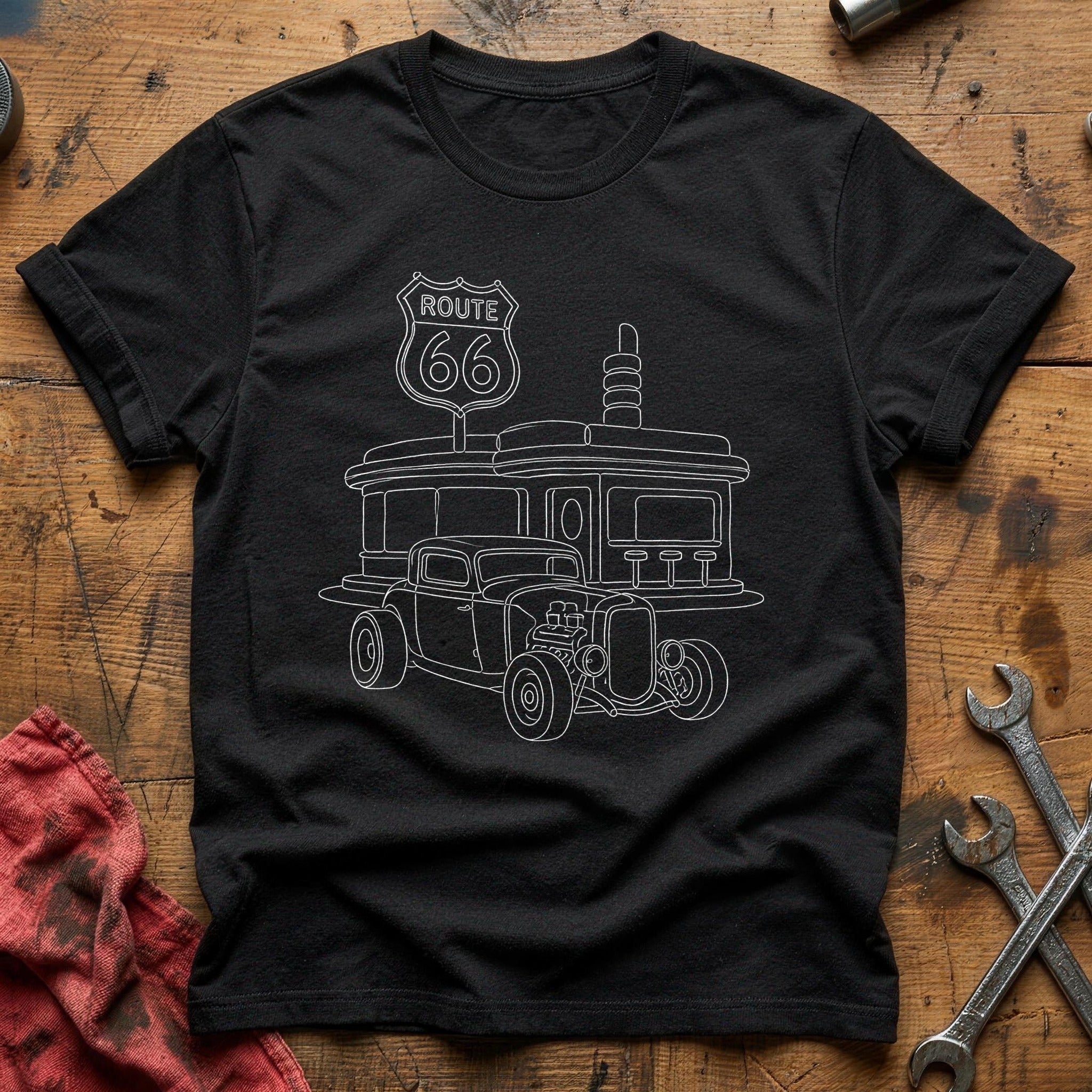 Hotrod Diner 21 T-Shirt - Black