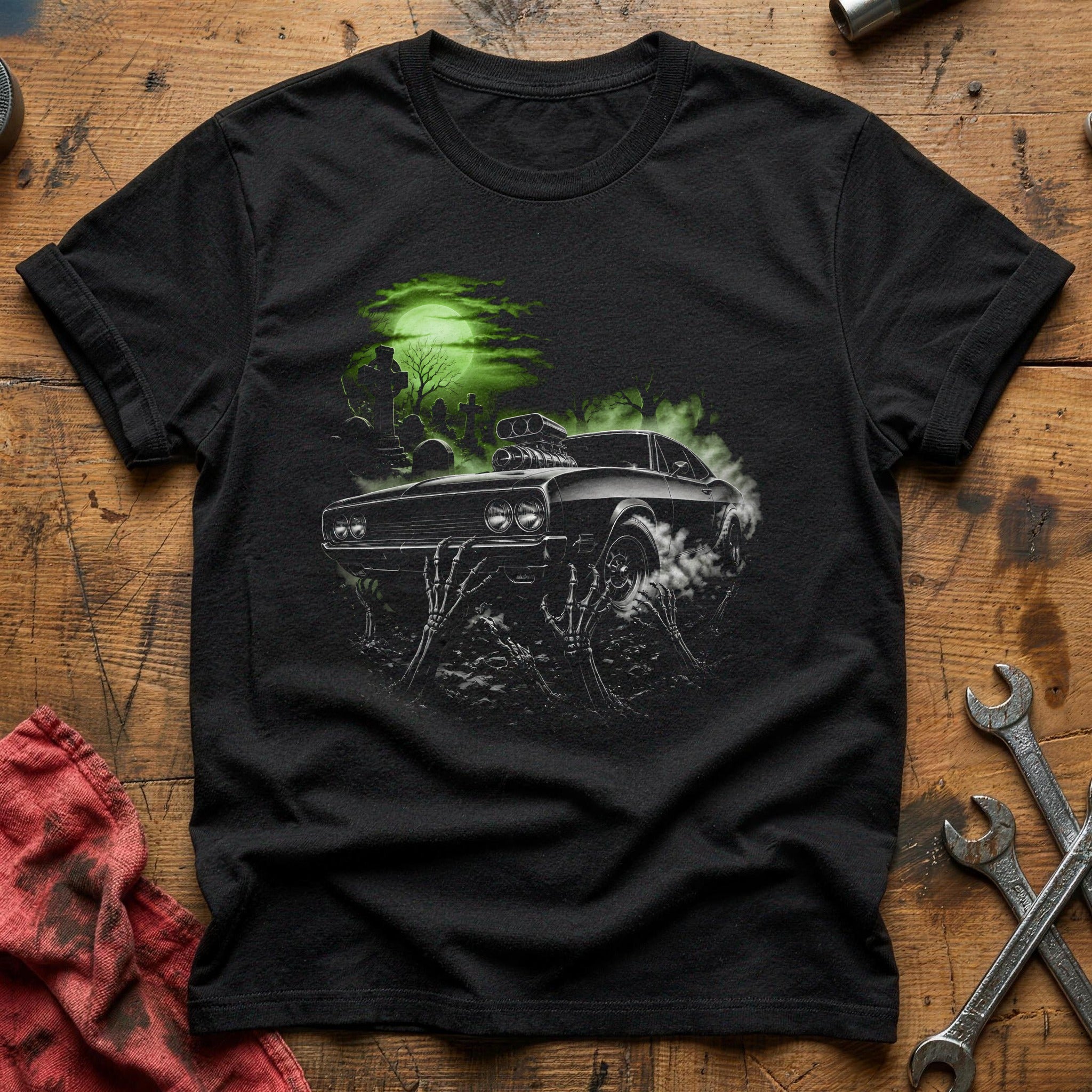 Hotrod Skeletal Hands 45 T-Shirt - Black