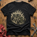 Hotrod Woodcut 80 T-Shirt - Black