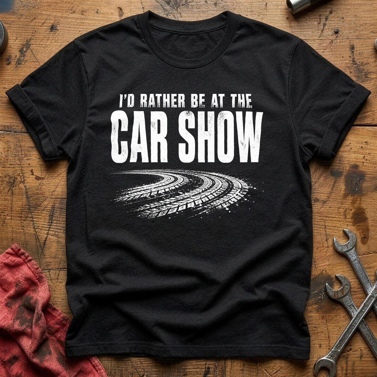 I'd Rather Be At The Car Show 85 T-Shirt - Black