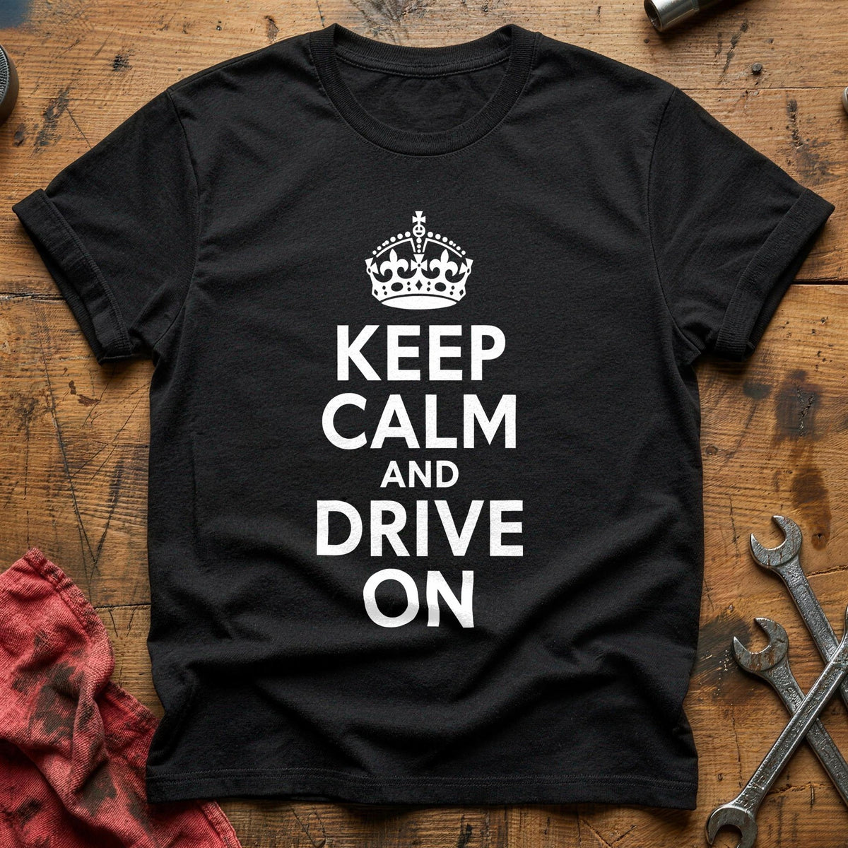 Keep Calm And Drive On 88 T-Shirt - Black