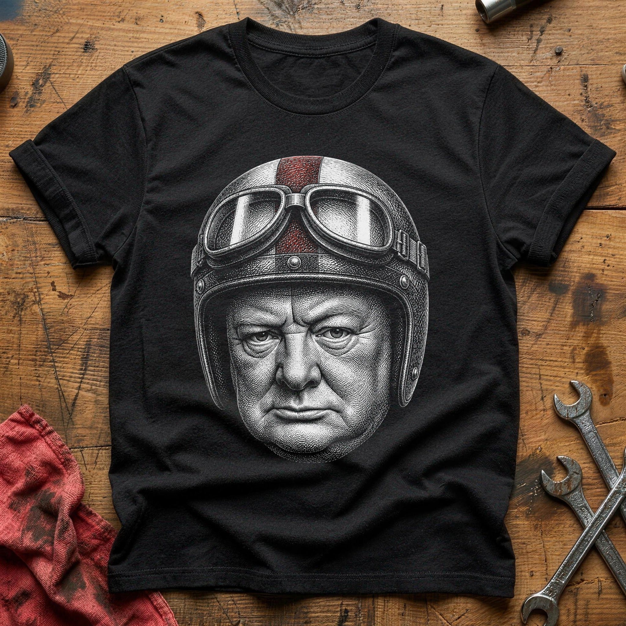 Leather & Goggles T-Shirt - Black
