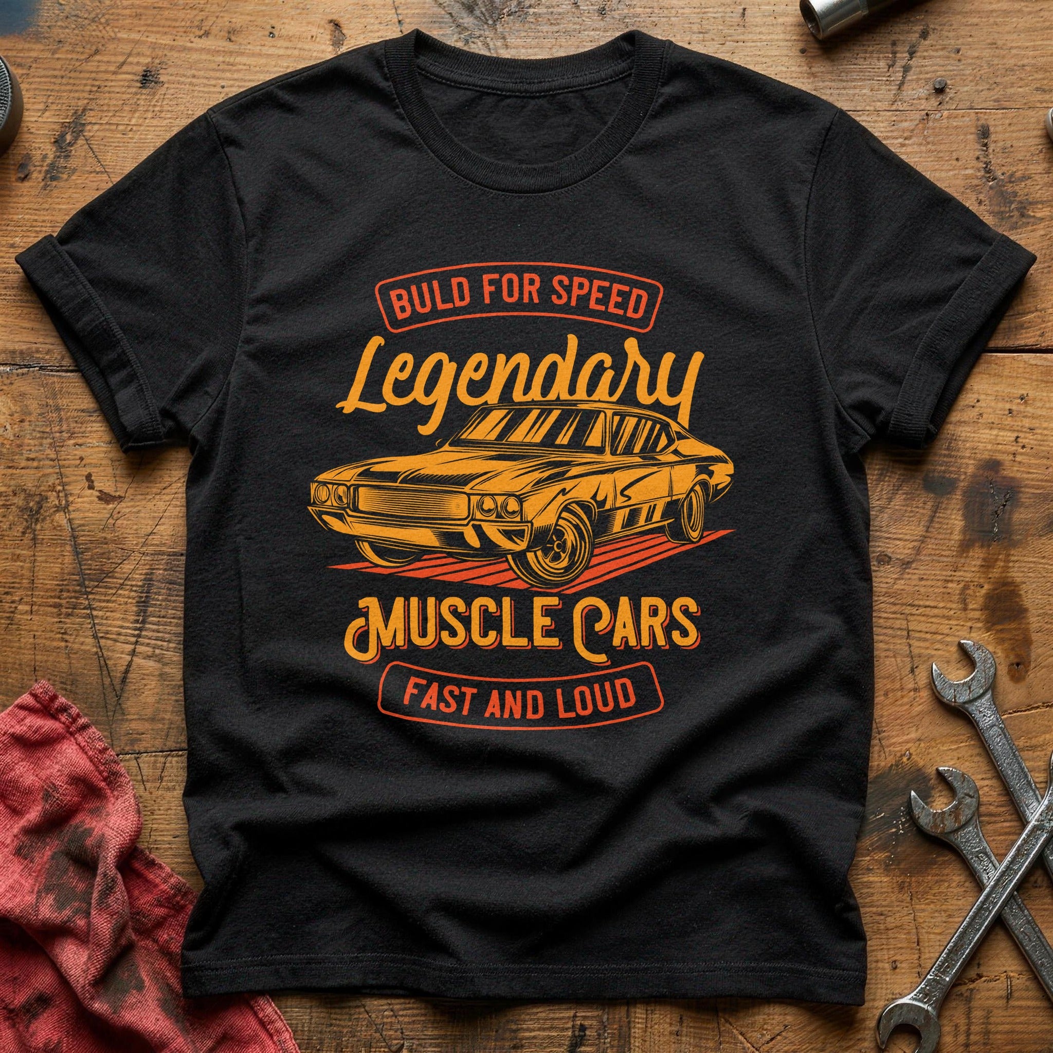 Legendary muscle cars fast T-Shirt - Black