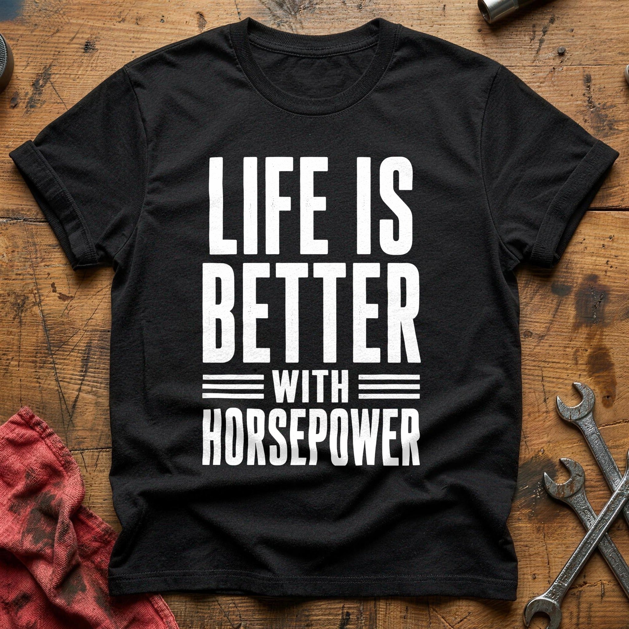 Life Better Horsepower 35 T-Shirt - Black