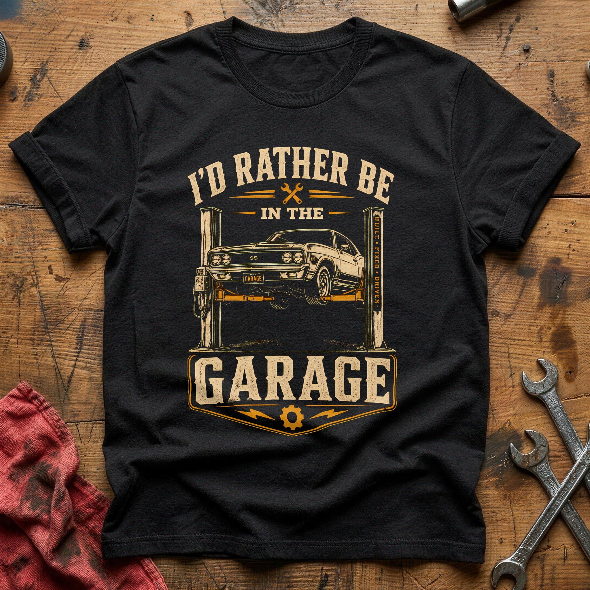 Lift Time Garage T-Shirt - Black