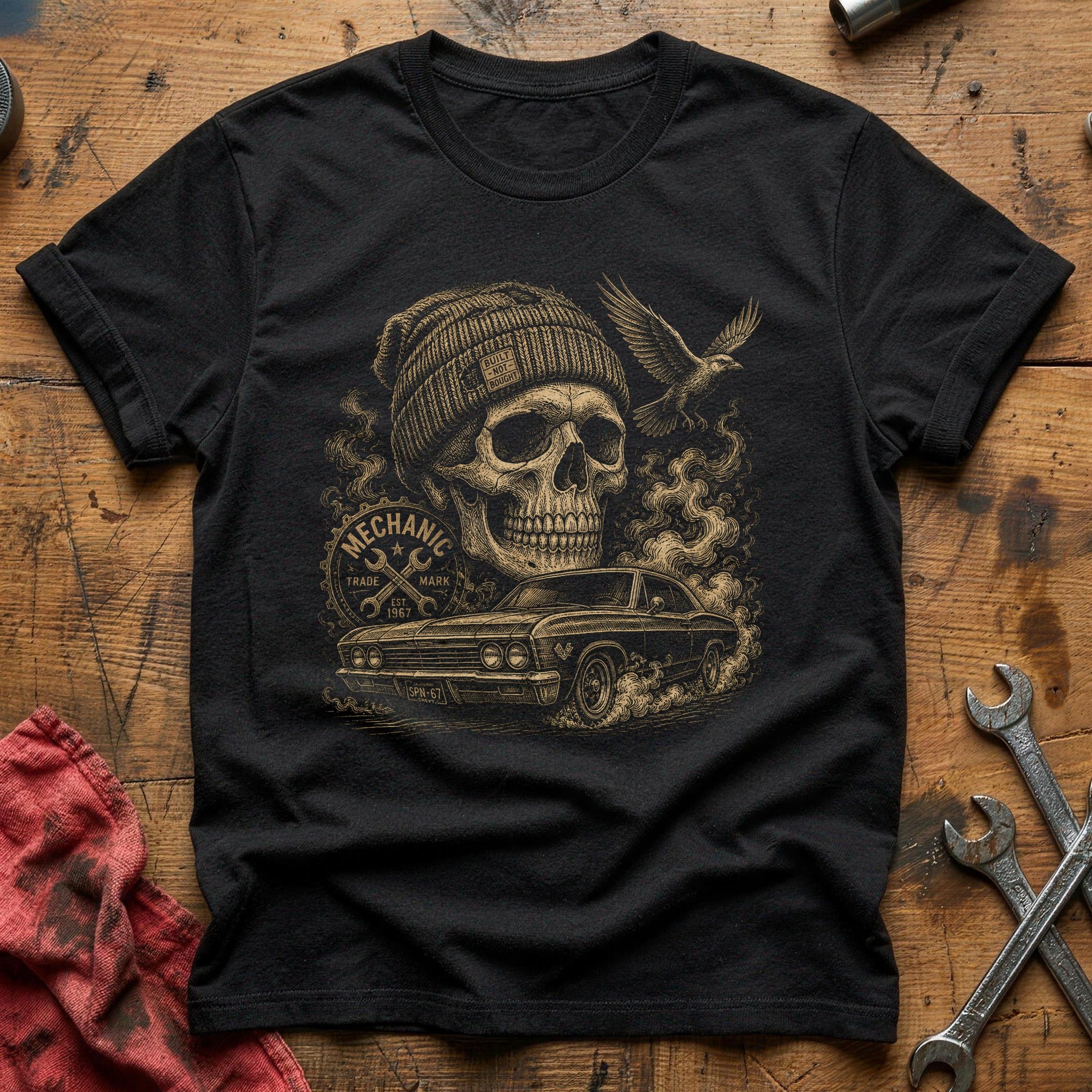 Mechanic's Bones T-Shirt - Black