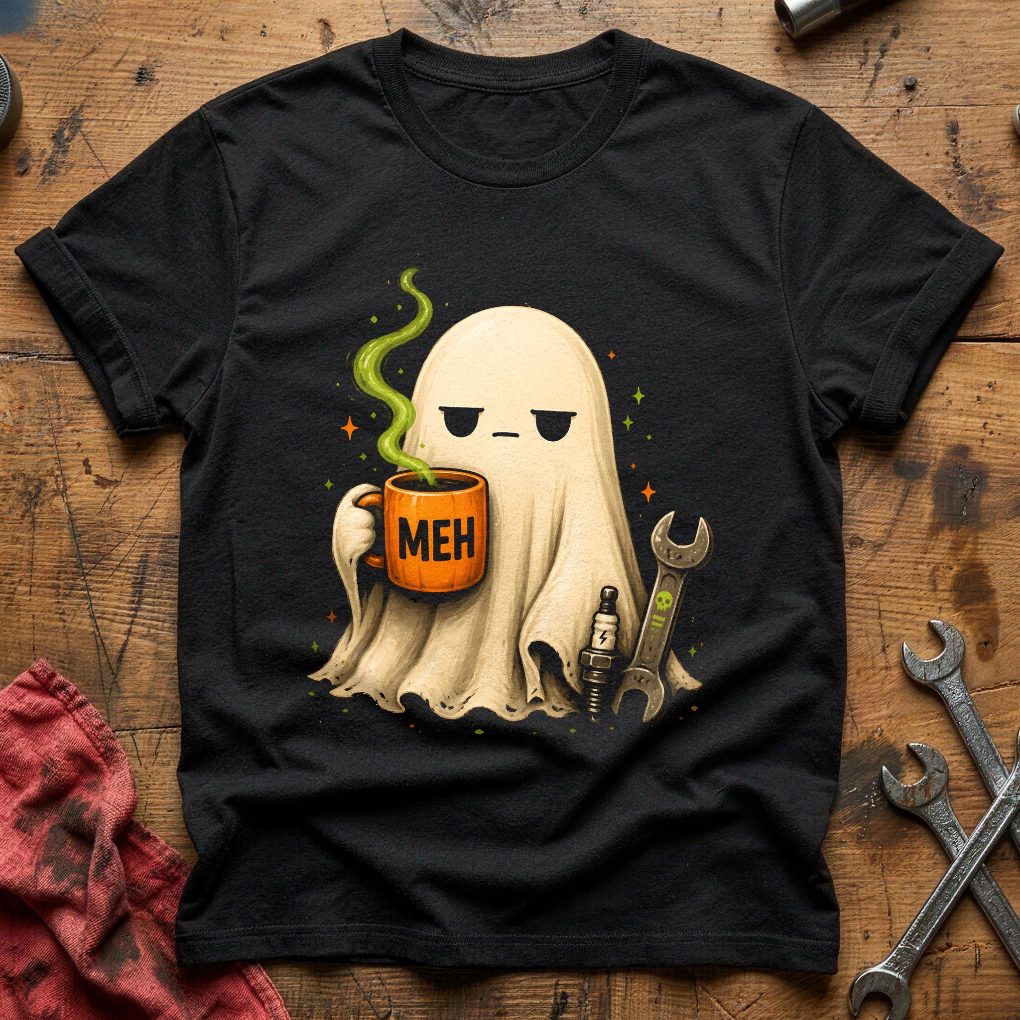 Meh Ghost Mug 92 T-Shirt - Black