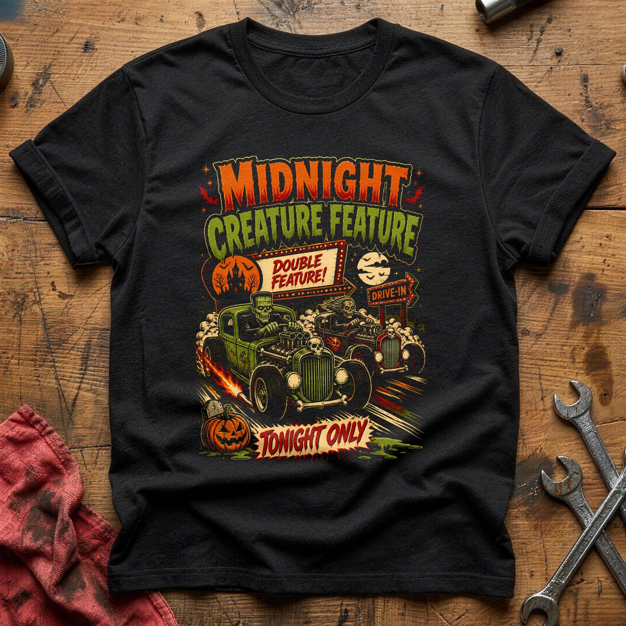 Midnight Creature Feature 88 T-Shirt - Black