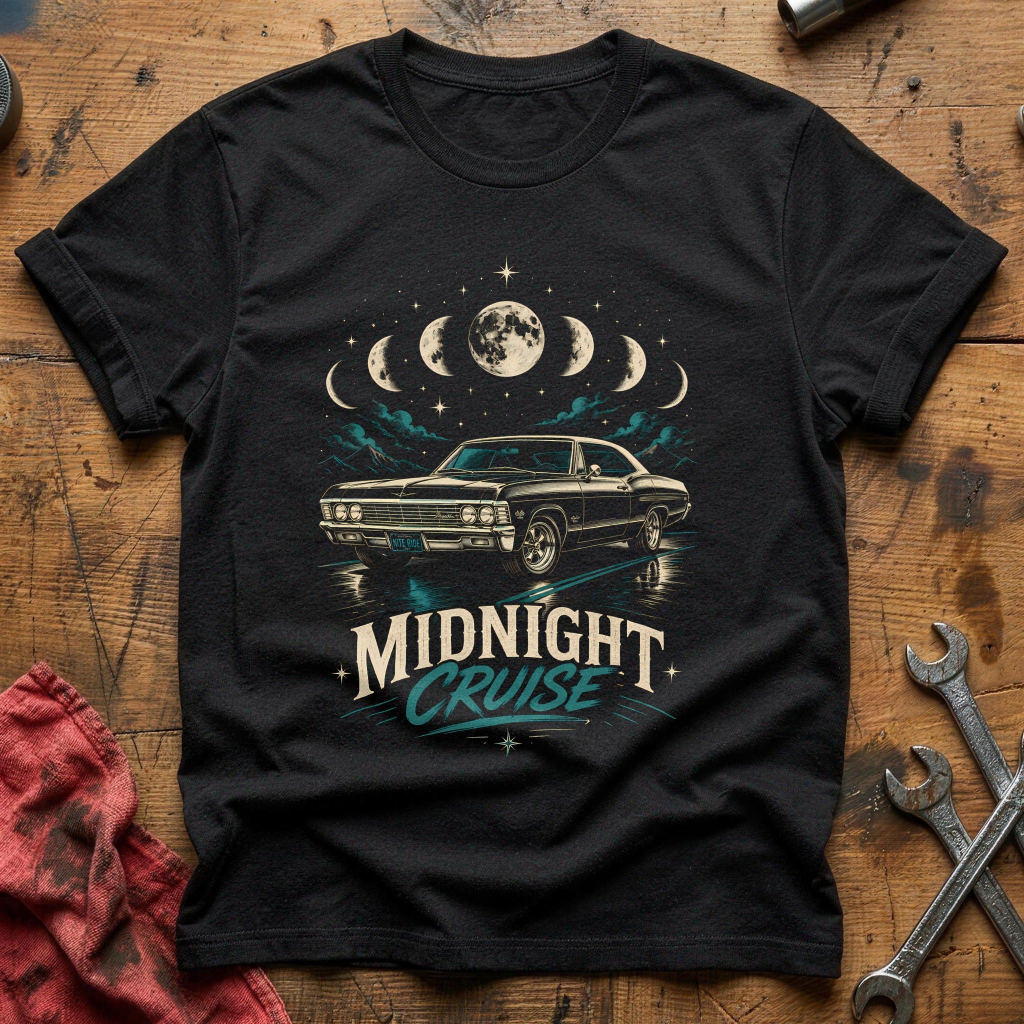 Midnight Cruise Moon 90 T-Shirt - Black