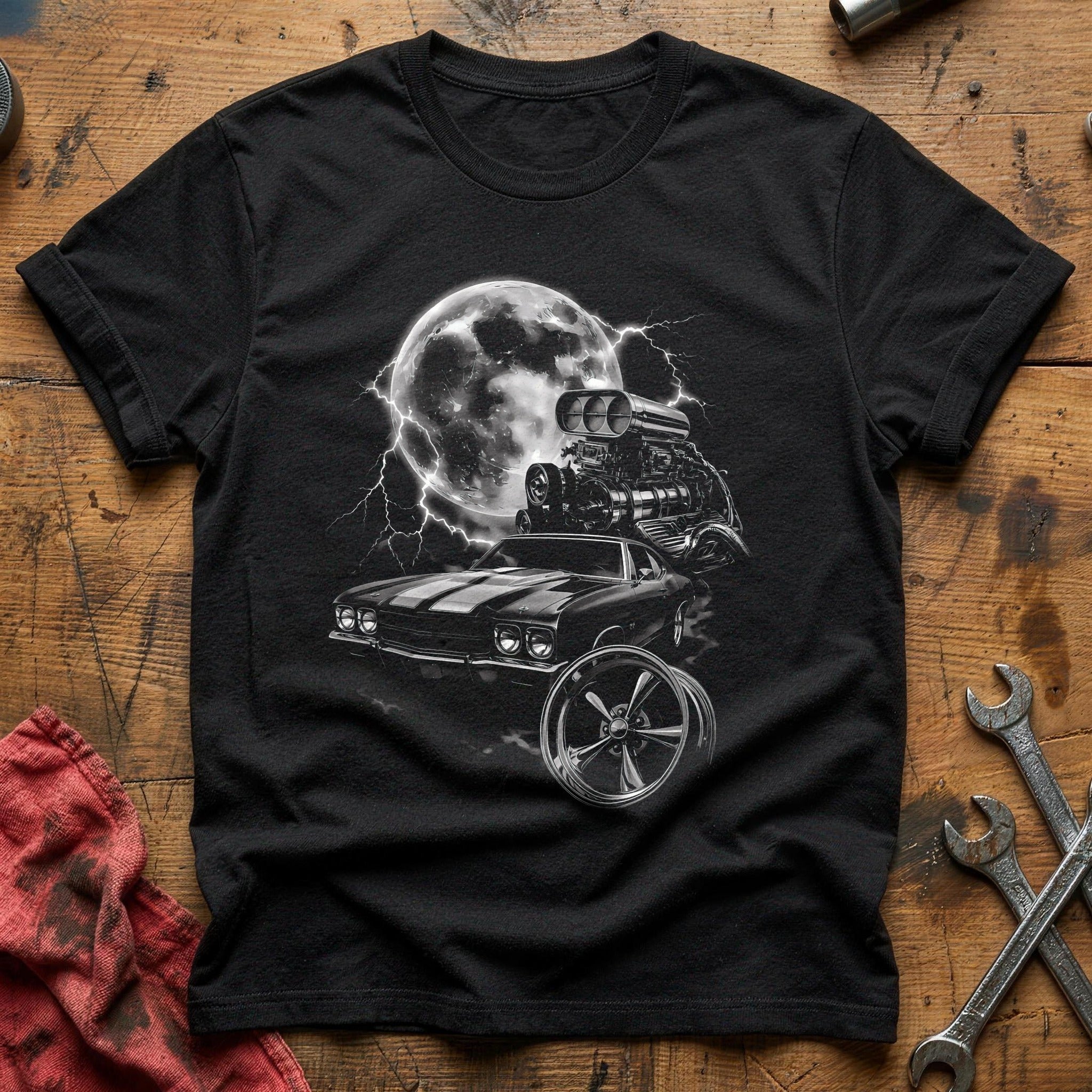 Moon Engine Hot Rod T-Shirt - Black
