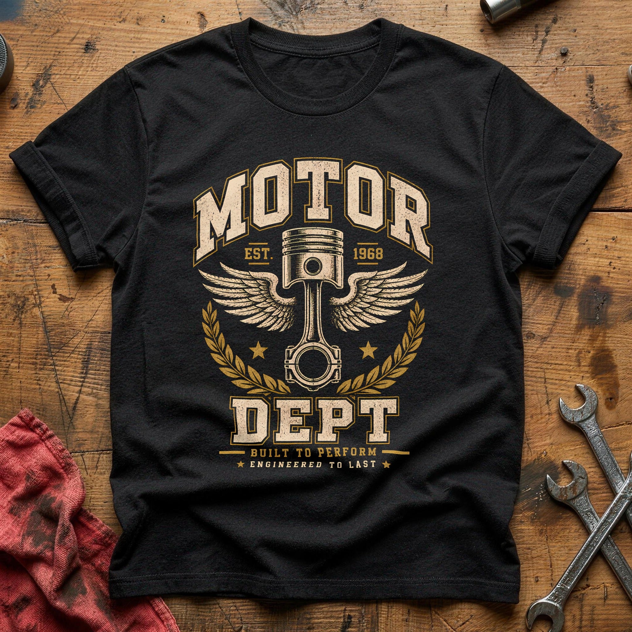 Motor Dept Est 1968 T-Shirt - Black