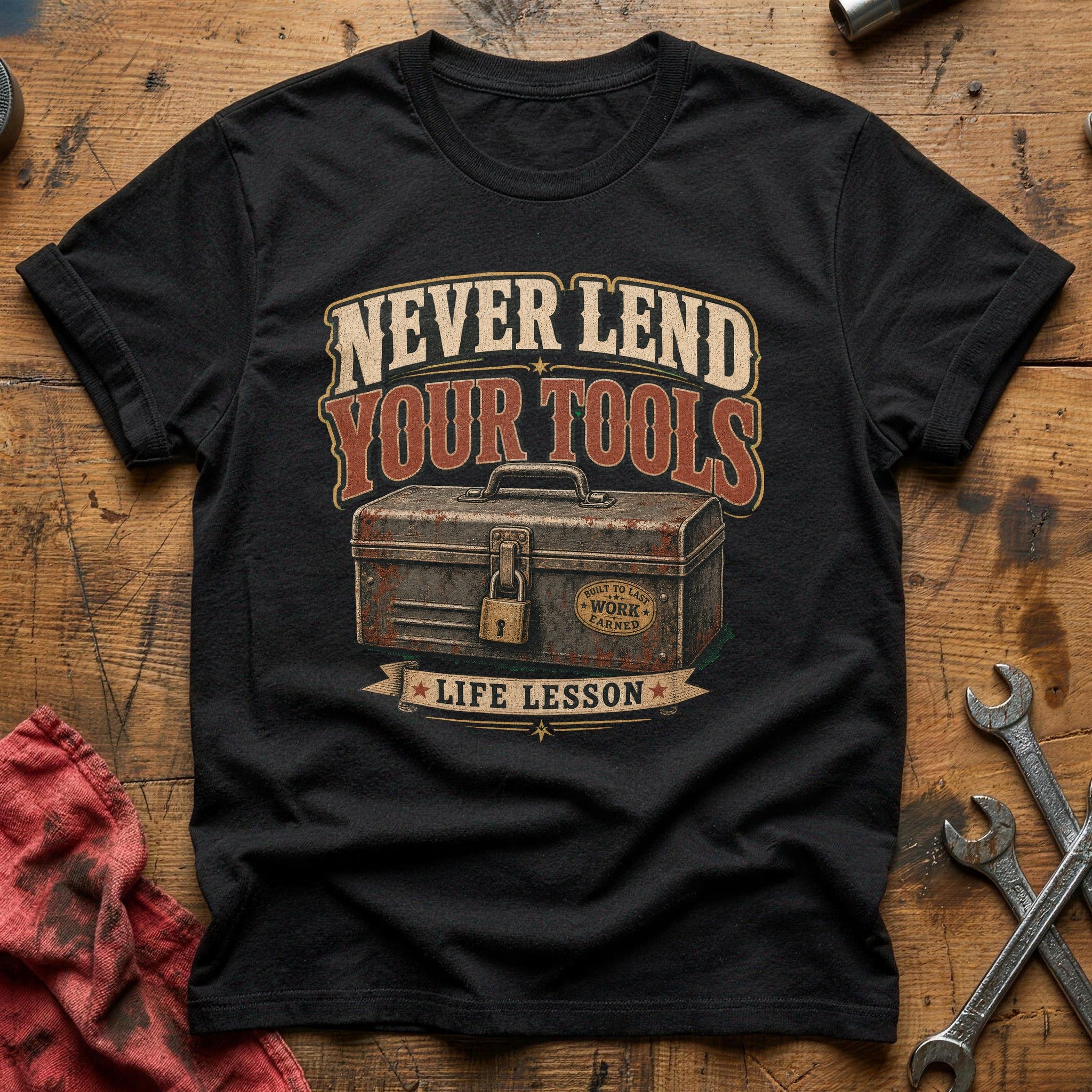 Never Lend Your Tools T-Shirt - Black