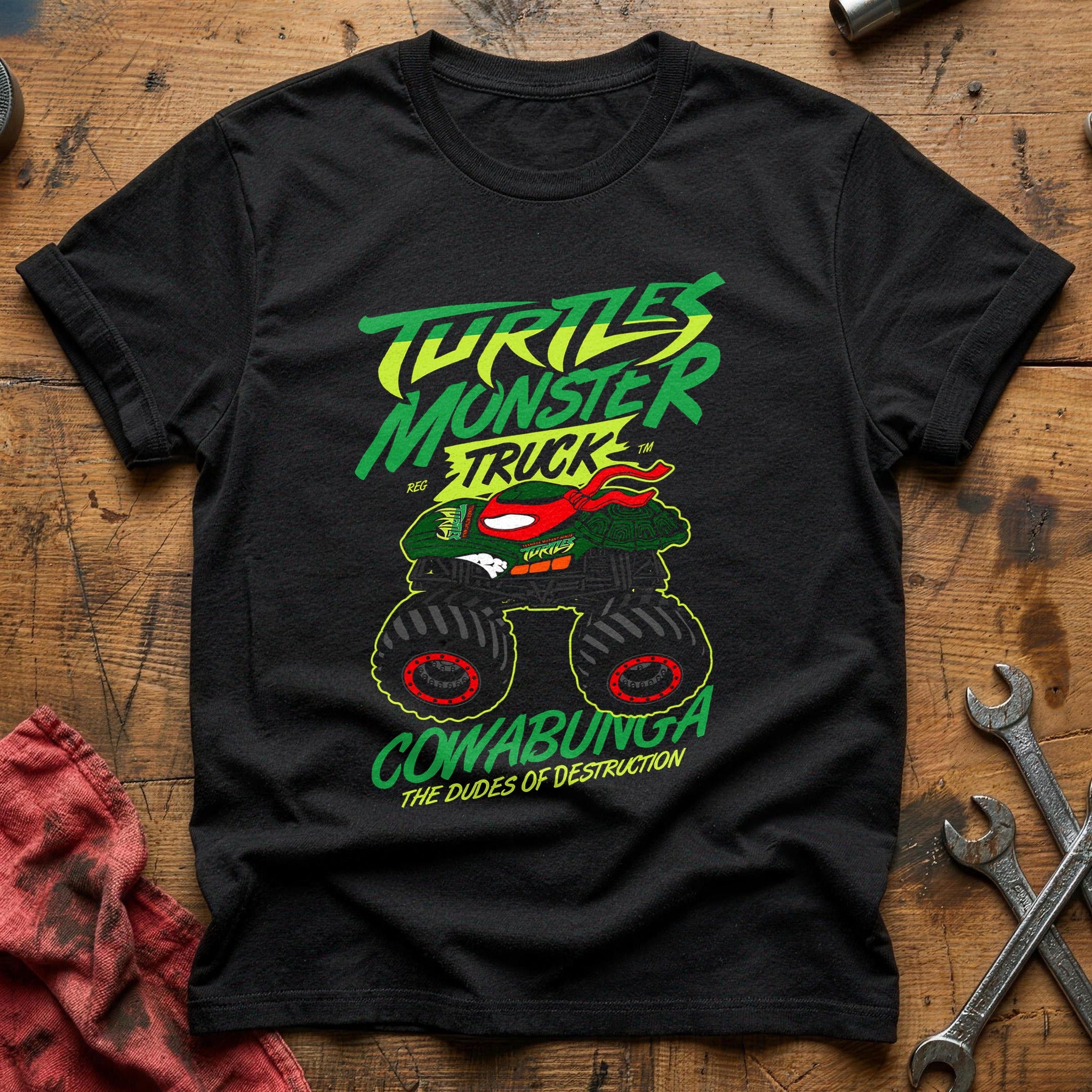 Ninja turtle monster truck T-Shirt - Black