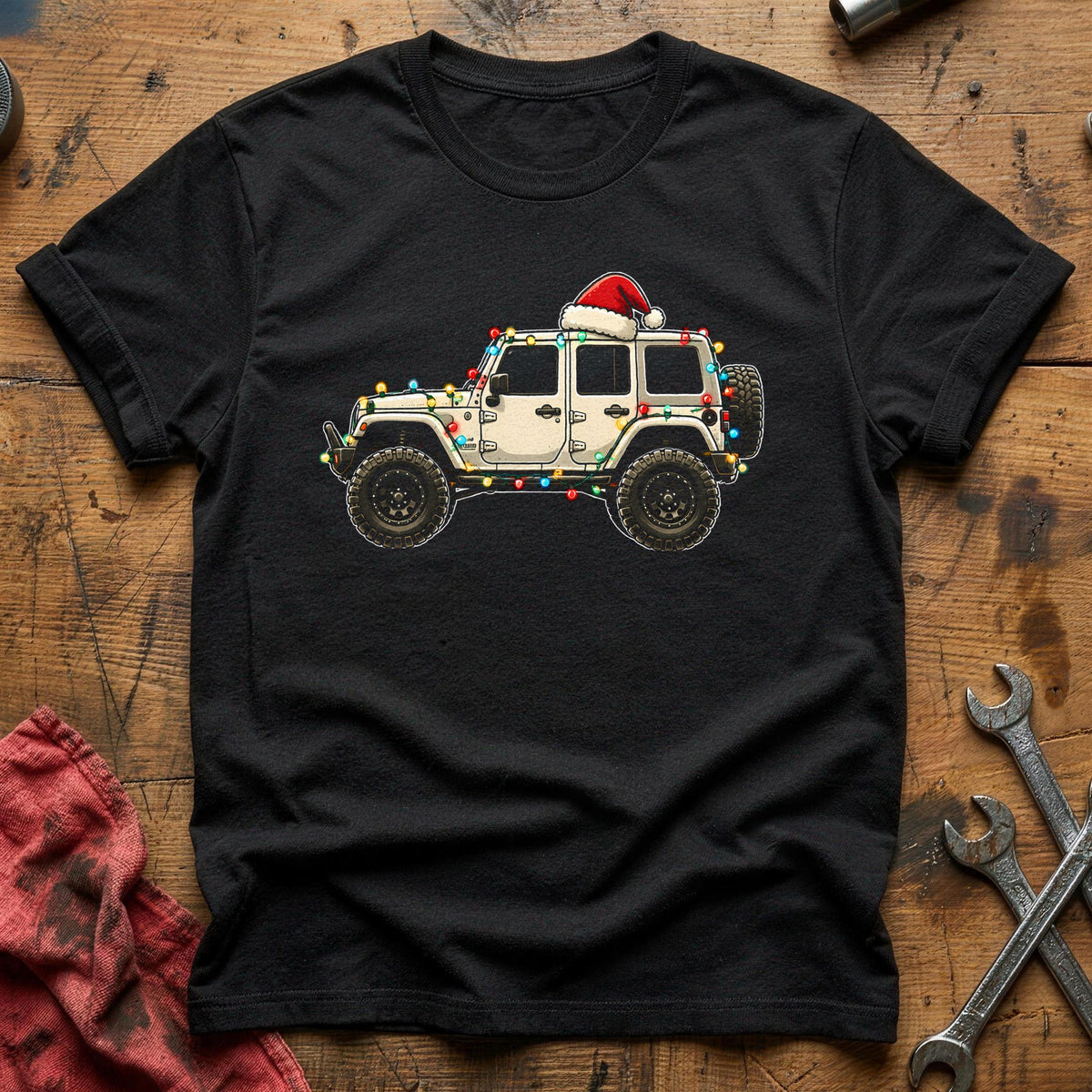 Off Road 4x4 Christmas Lights 27 T-Shirt - Black