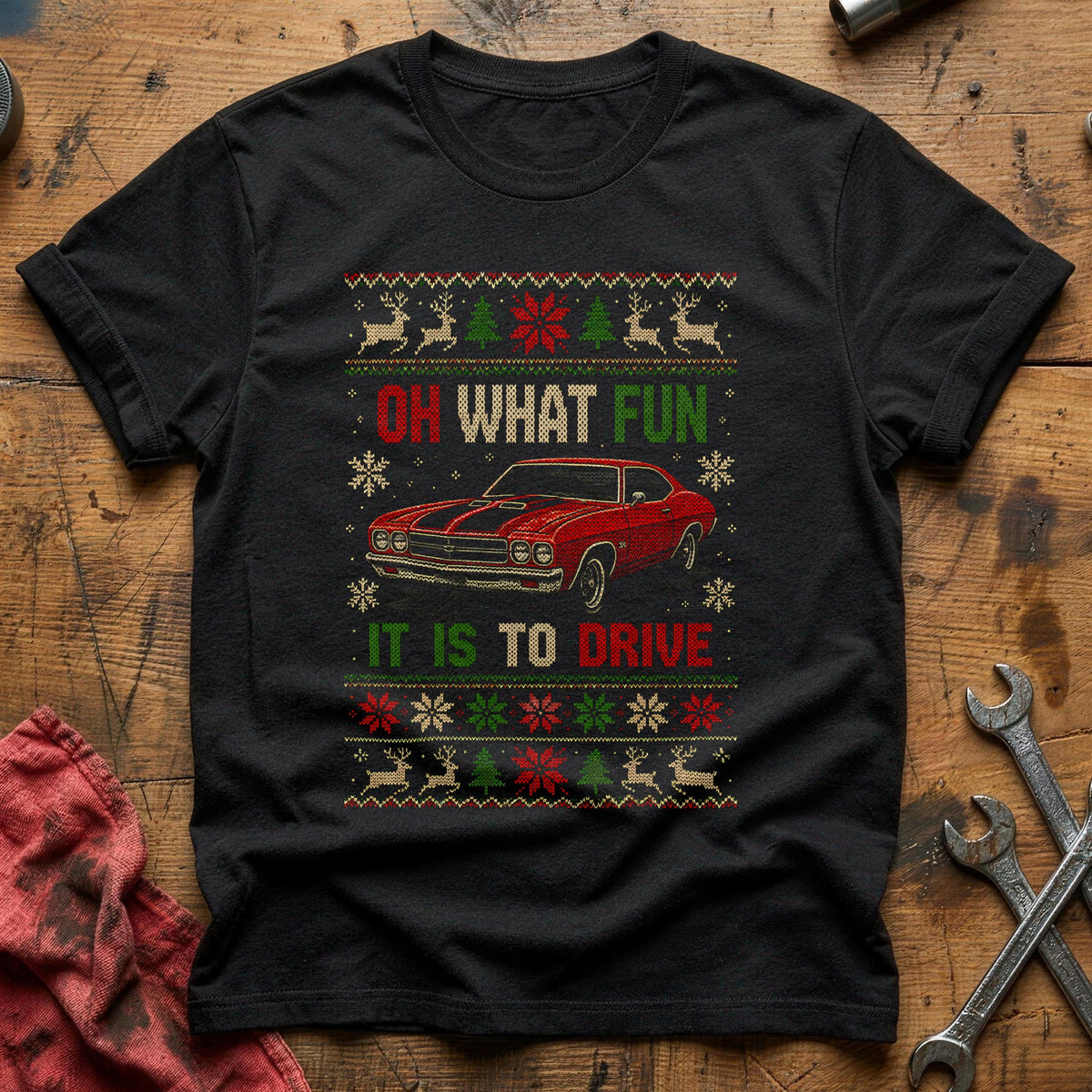Oh What Fun It Is To Drive 58 T-Shirt - Black