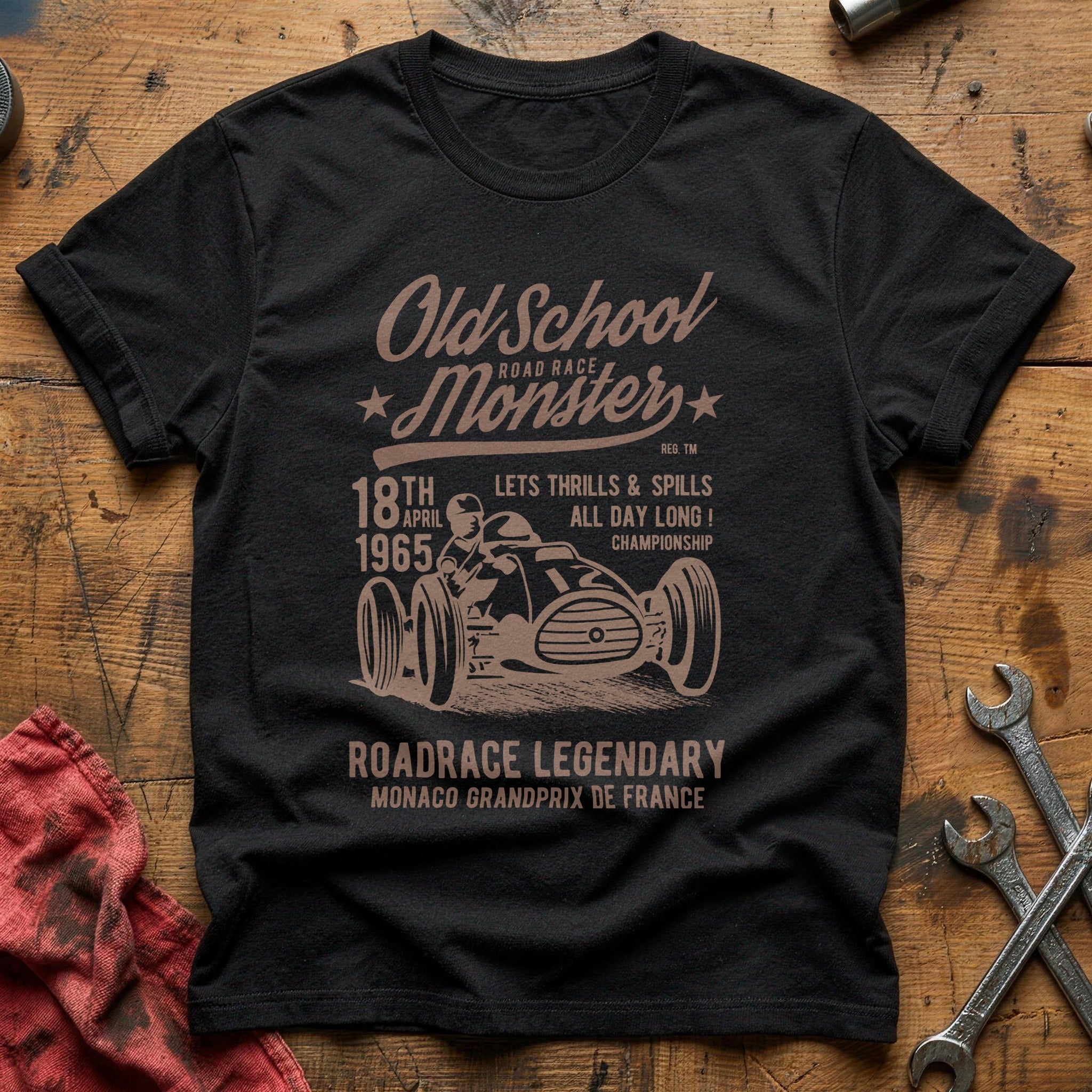 Old school road race monster T-Shirt - Black
