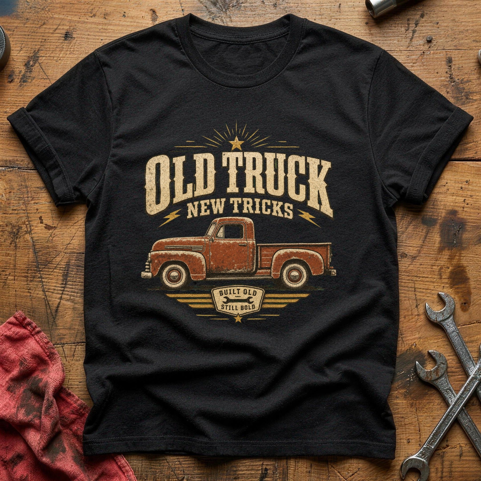 Old Truck Still Bold - Black