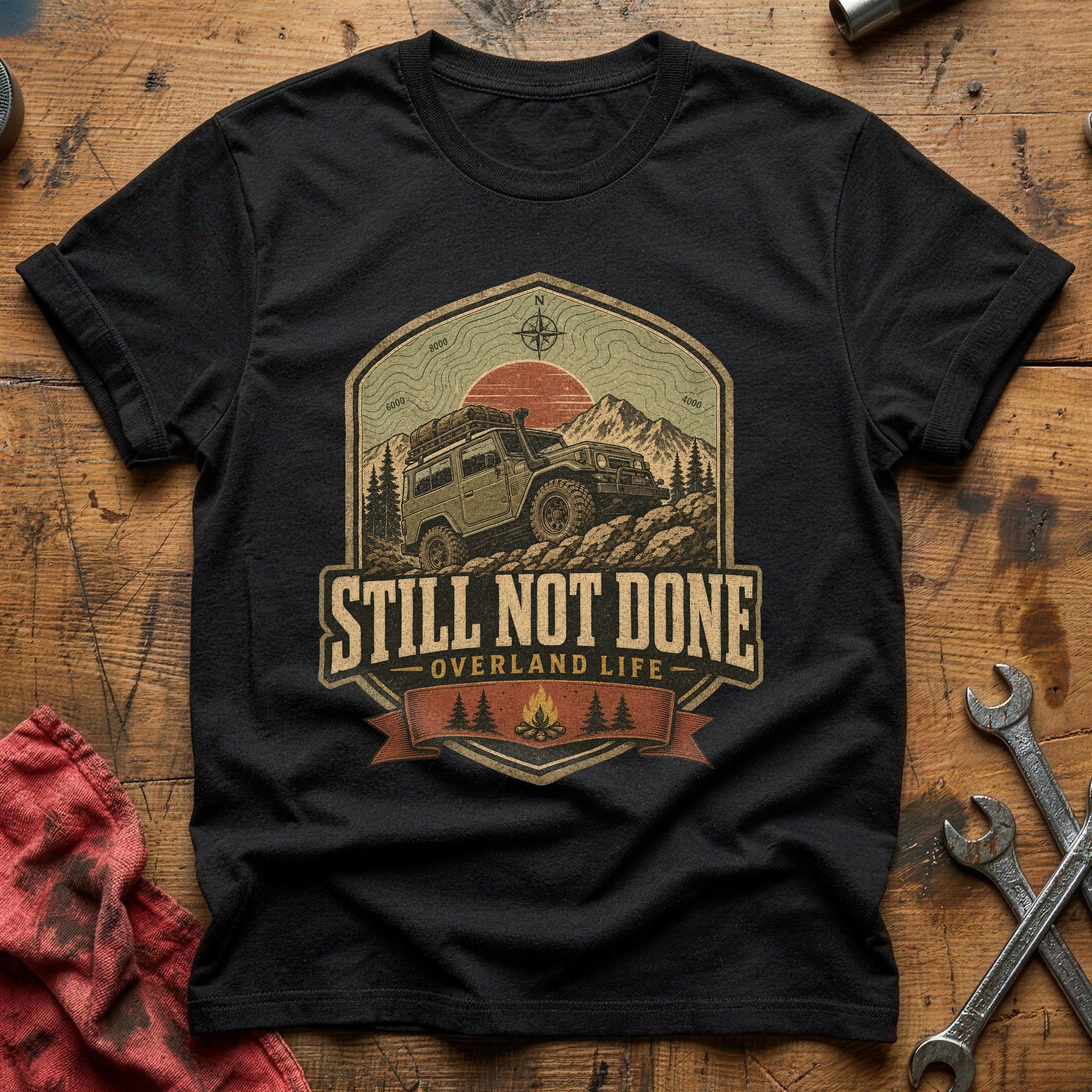 Overland Life T-Shirt - Black