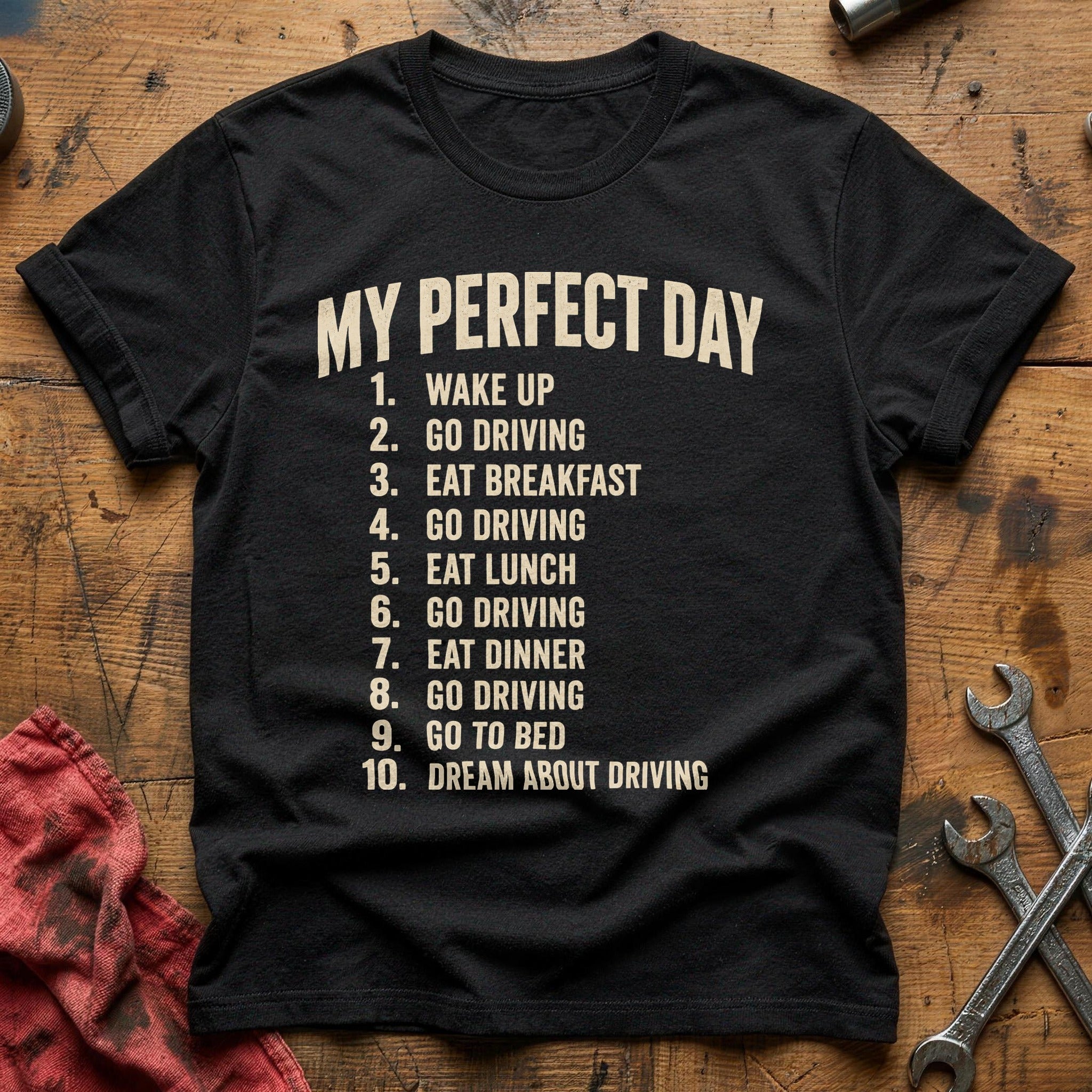 Perfect Day Blueprint T-Shirt - Black