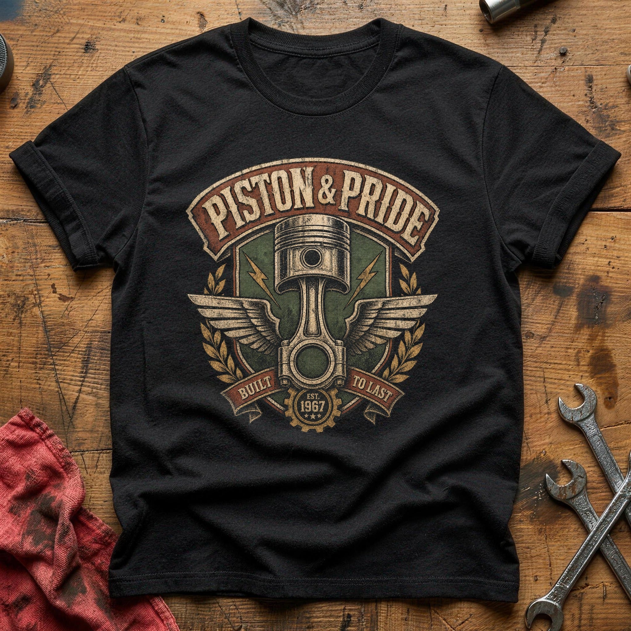 Piston & Pride T-Shirt - Black