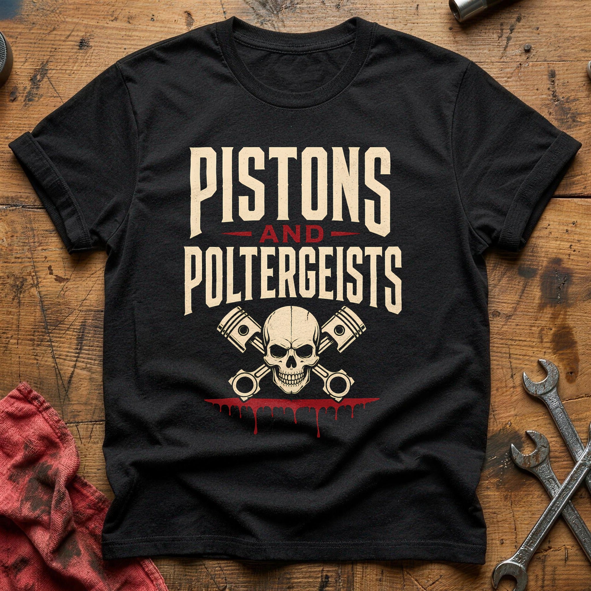 Pistons And Poltergeists 78 T-Shirt - Black