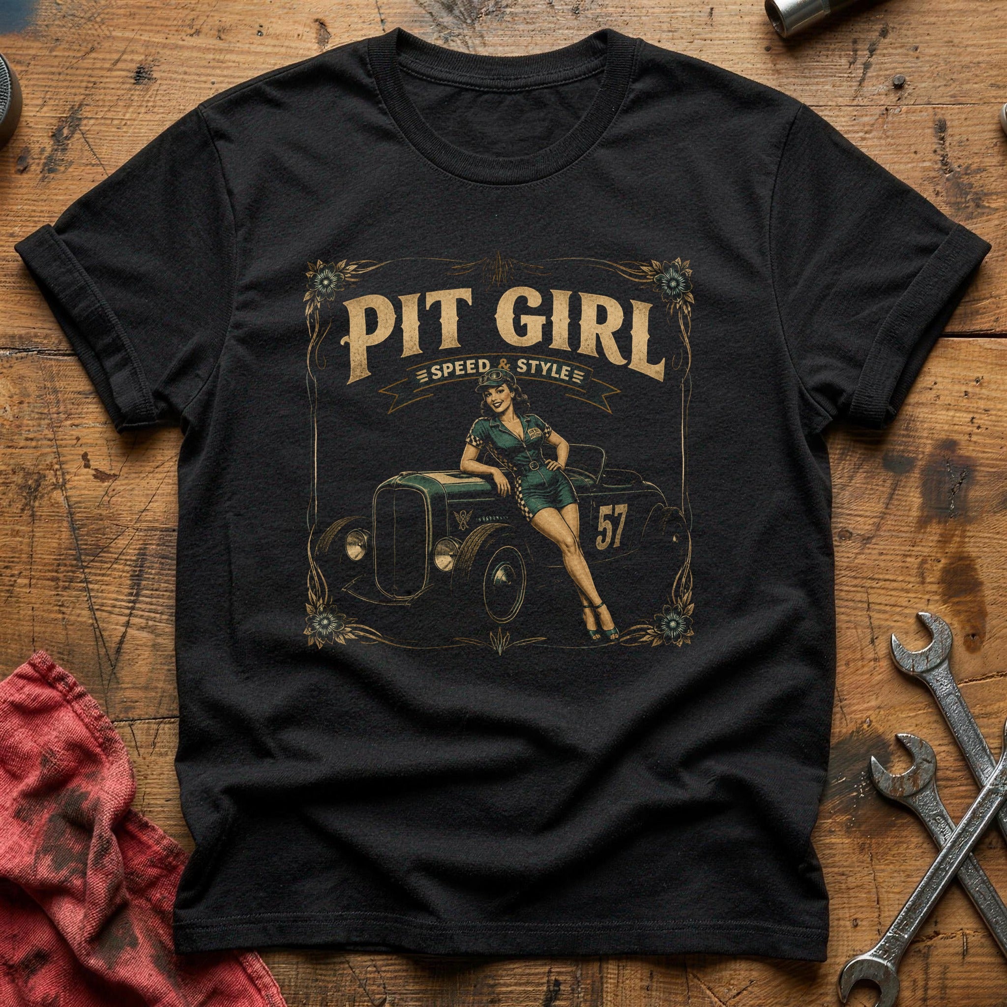 Pit Crew Confidence T-Shirt - Black