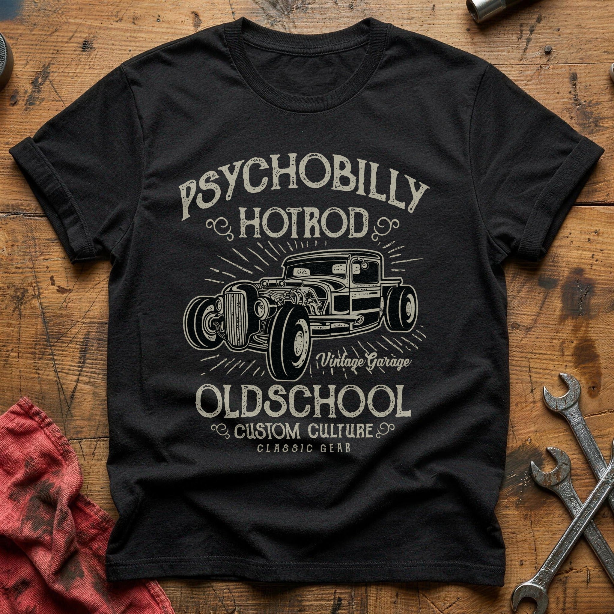 Psychobilly hotrod T-Shirt - Black