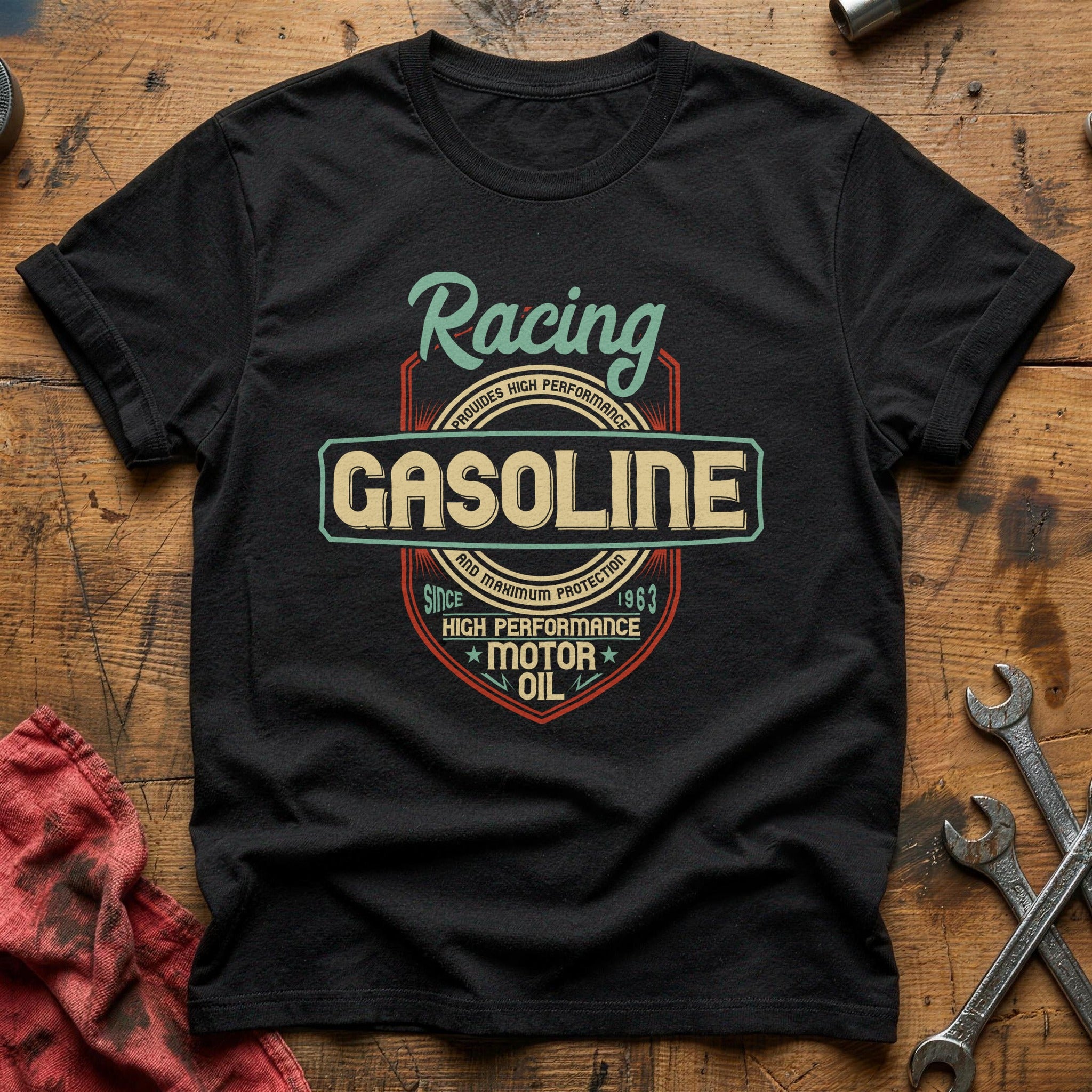 Racing gasoline motor oil T-Shirt - Black