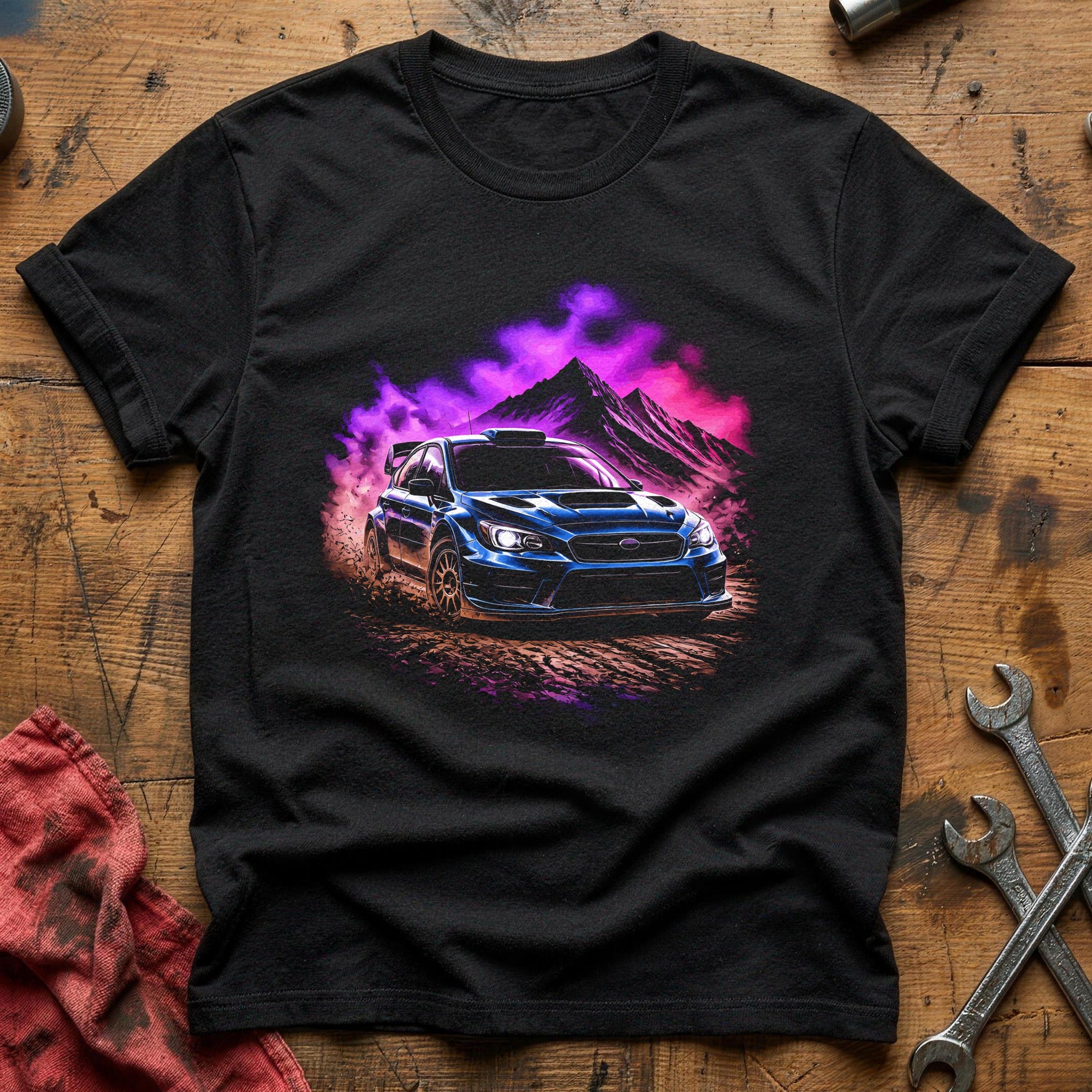 Rally Car Mountain T-Shirt - Black