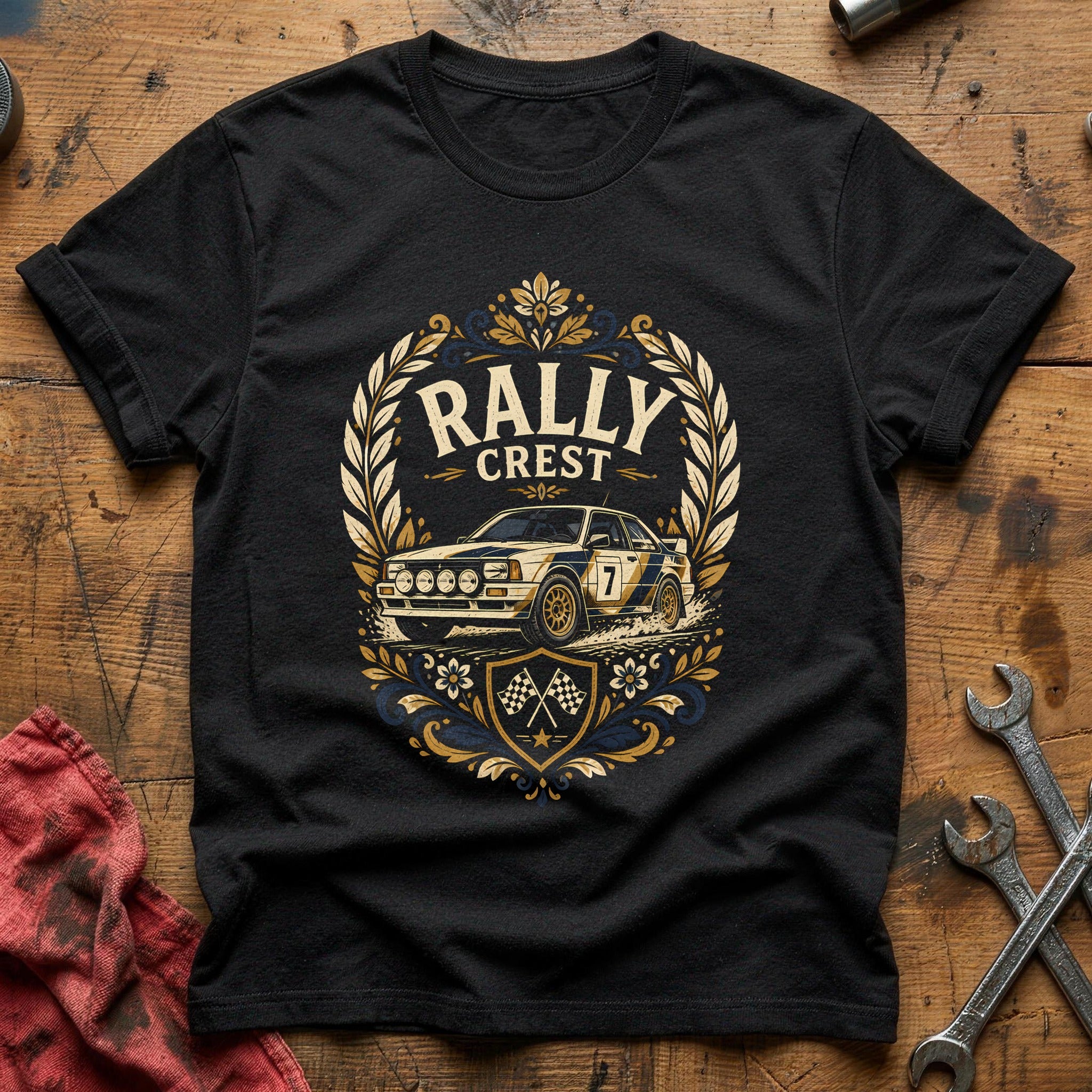 Rally Crest Folk 25 T-Shirt - Black