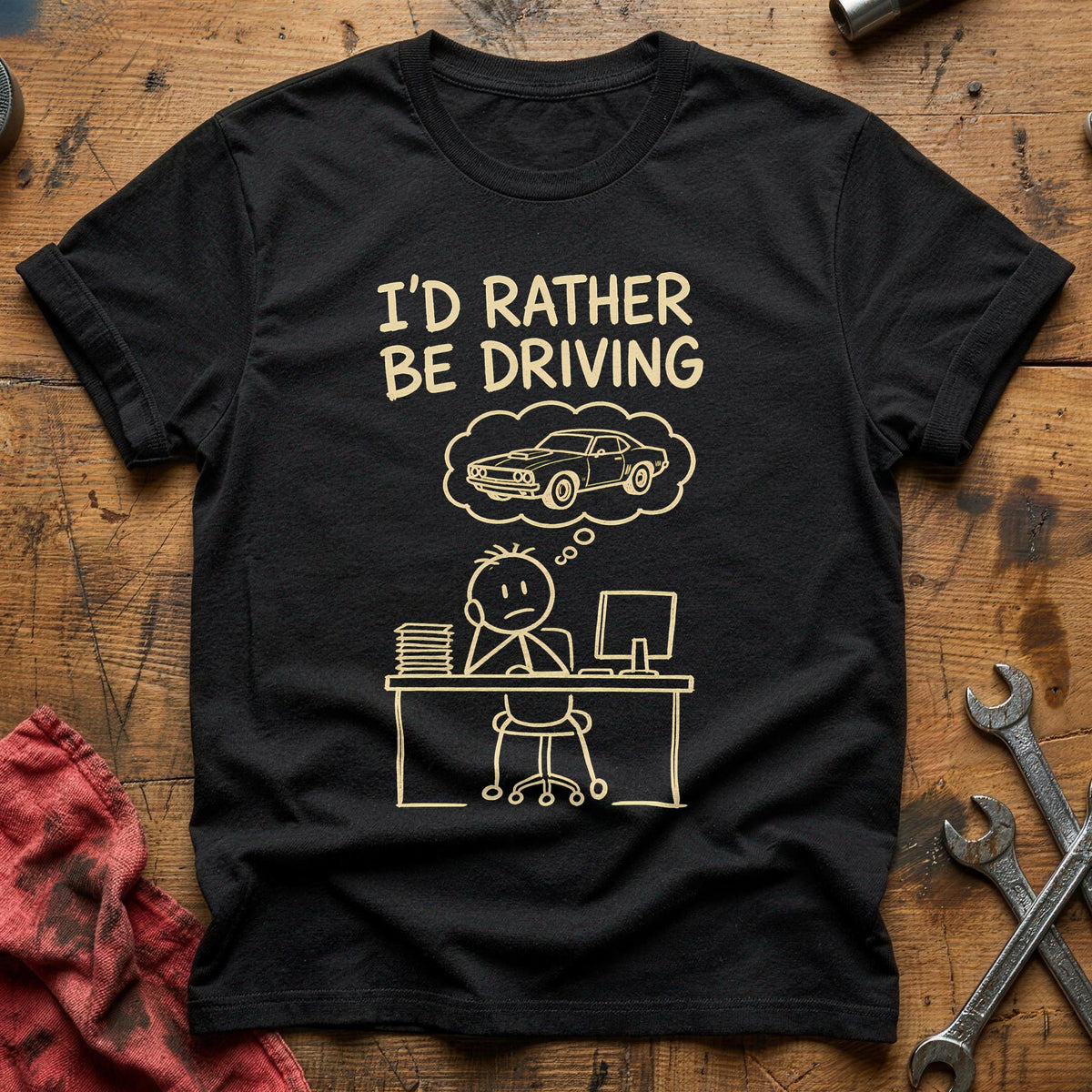 Rather Driving 24 T-Shirt - Black
