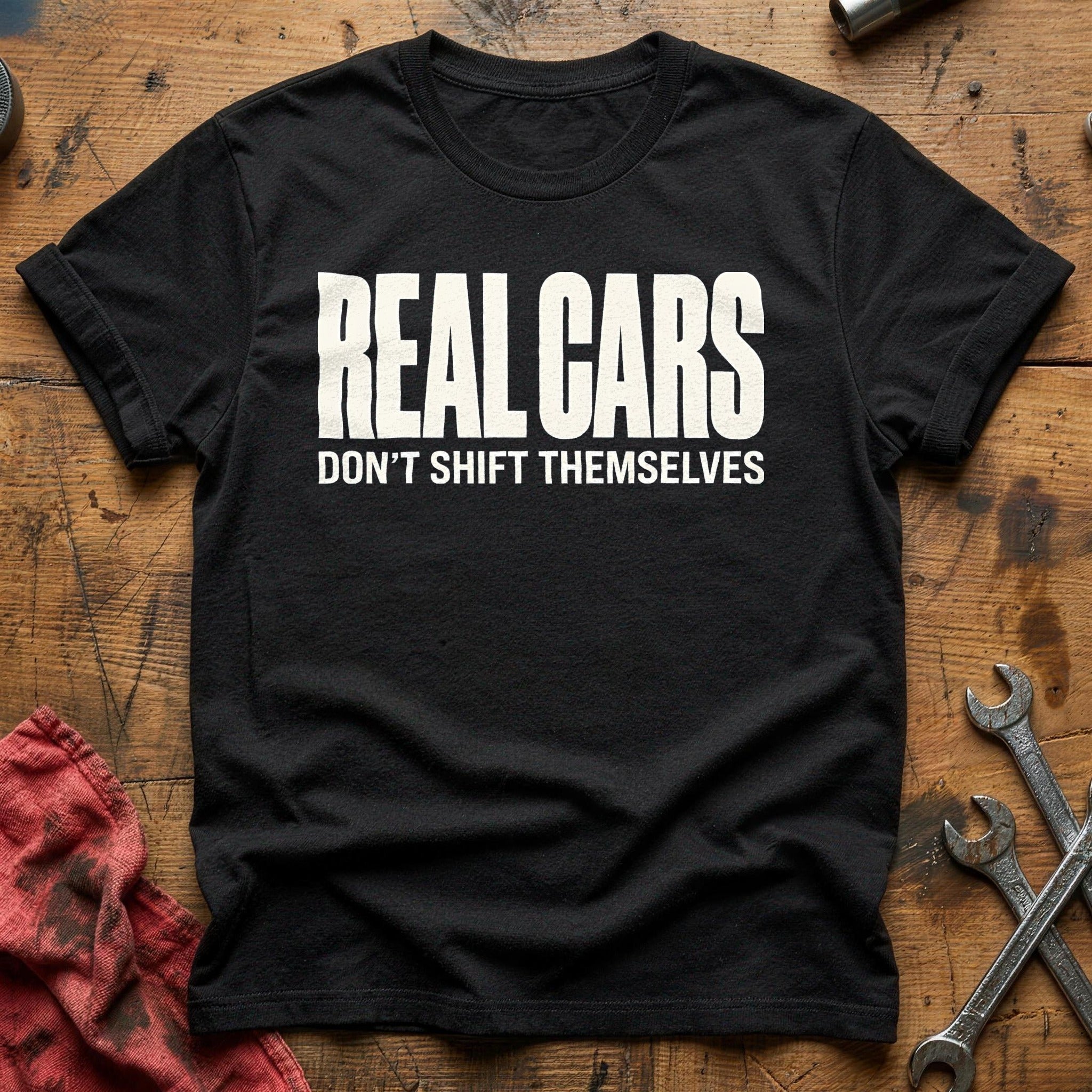 Real Cars Dont Shift Themselves 73 T-Shirt - Black