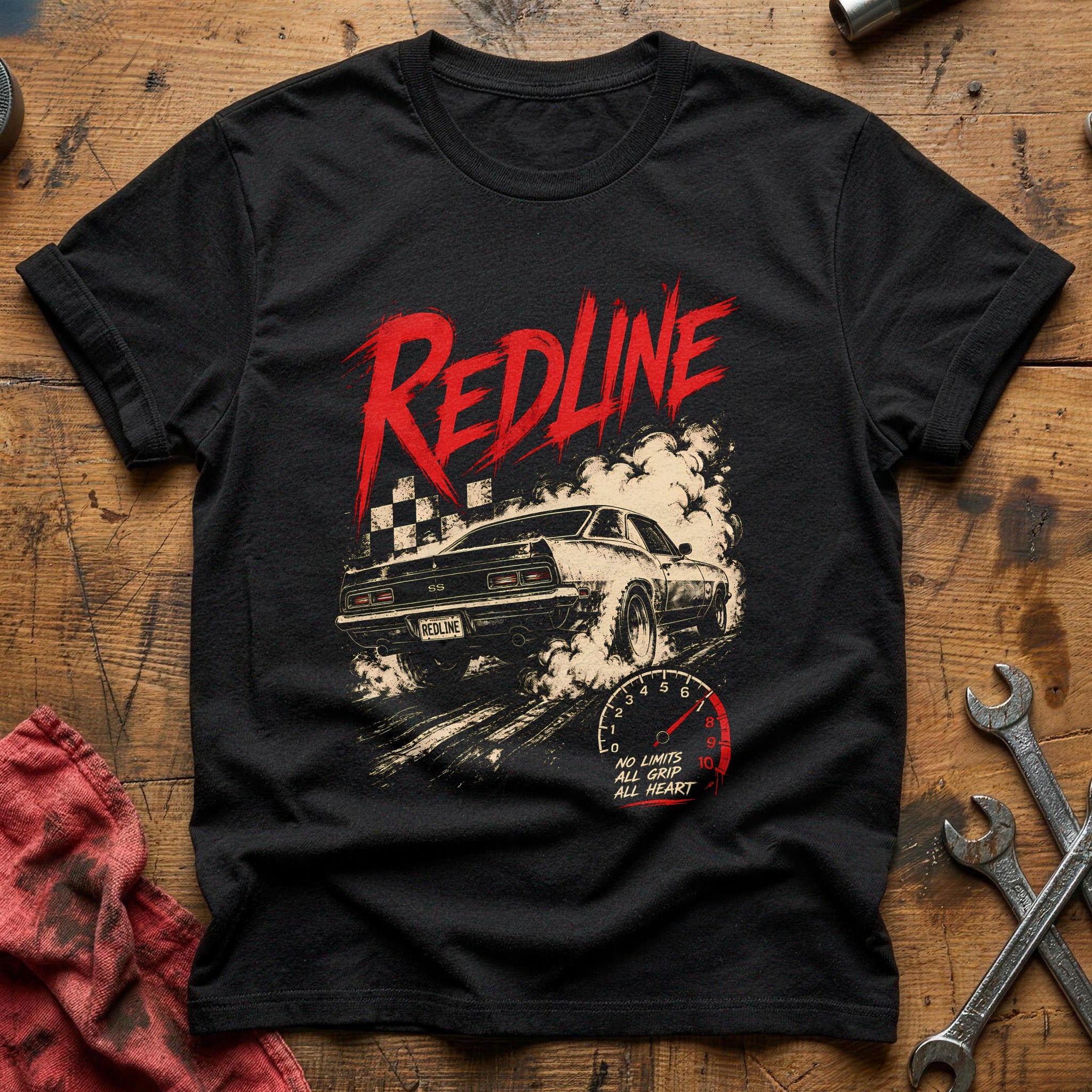 Redline Grunge 22 T-Shirt - Black