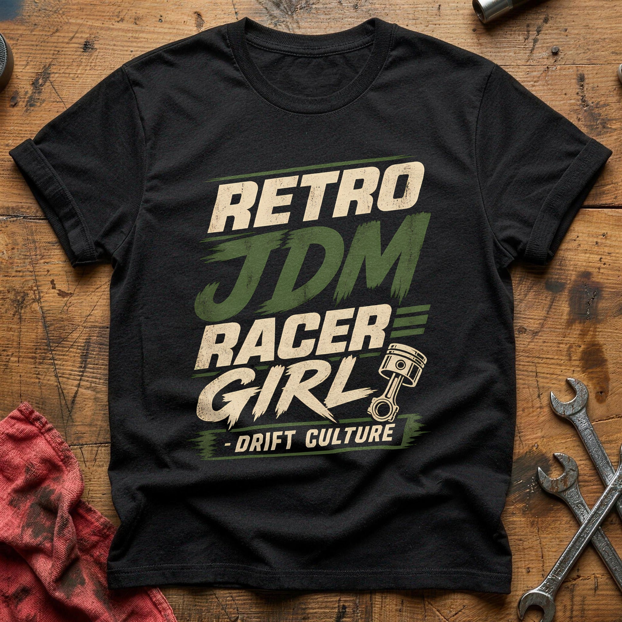 Retro Racer Girl - Black
