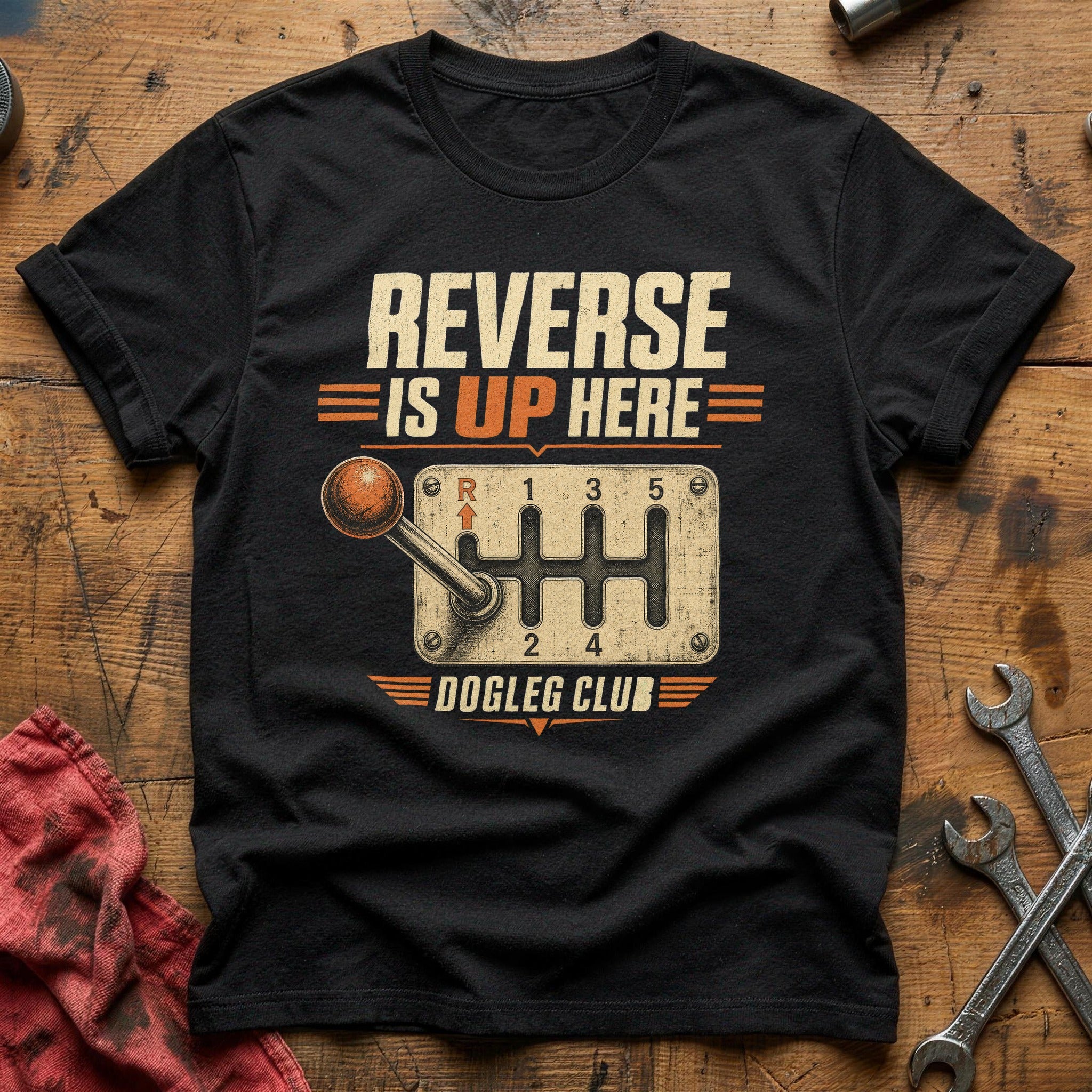 Reverse is Up Here T-Shirt - Black