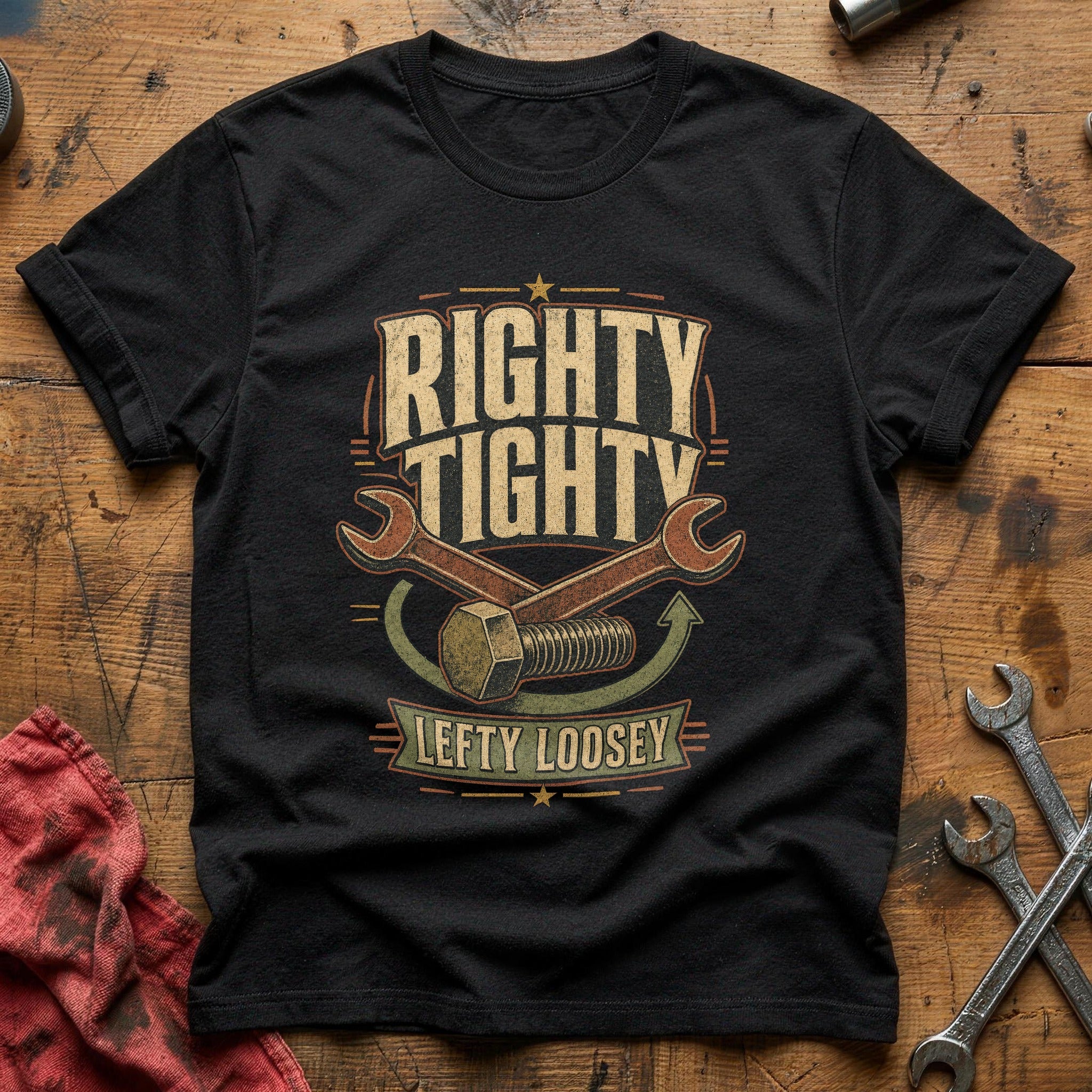 Righty Tighty Lefty T-Shirt - Black