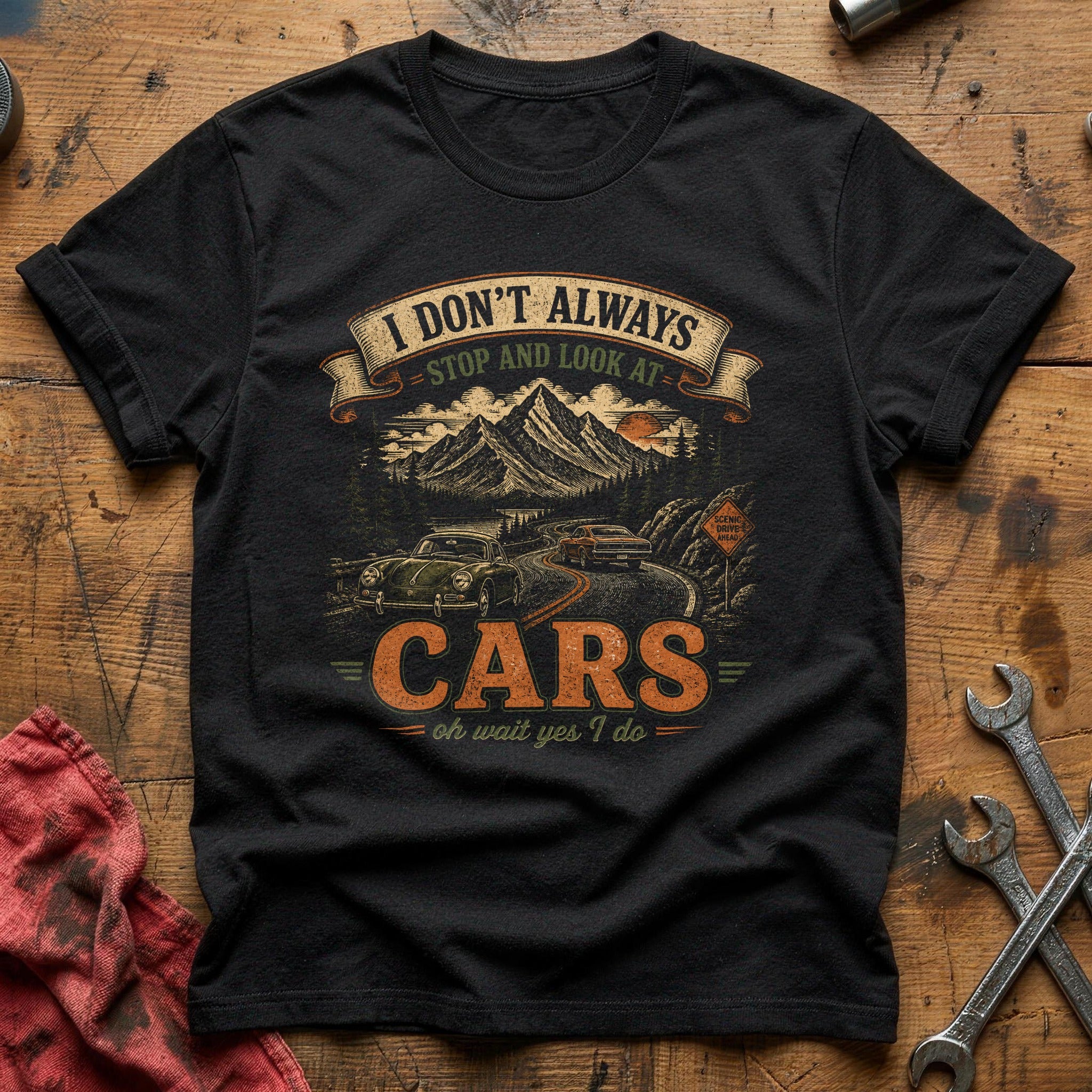 Scenic Drive Ahead T-Shirt - Black