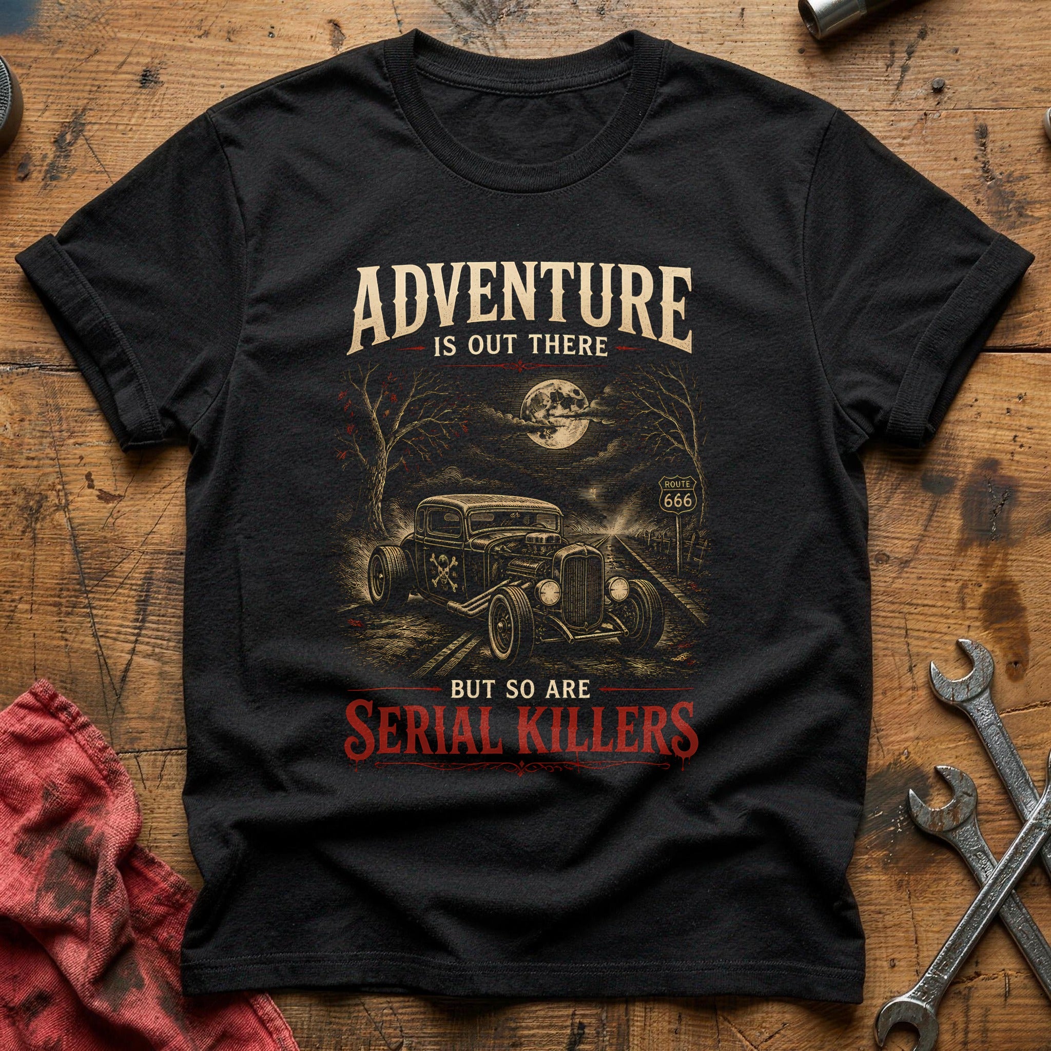 Serial Killers Engraving 83 T-Shirt - Black