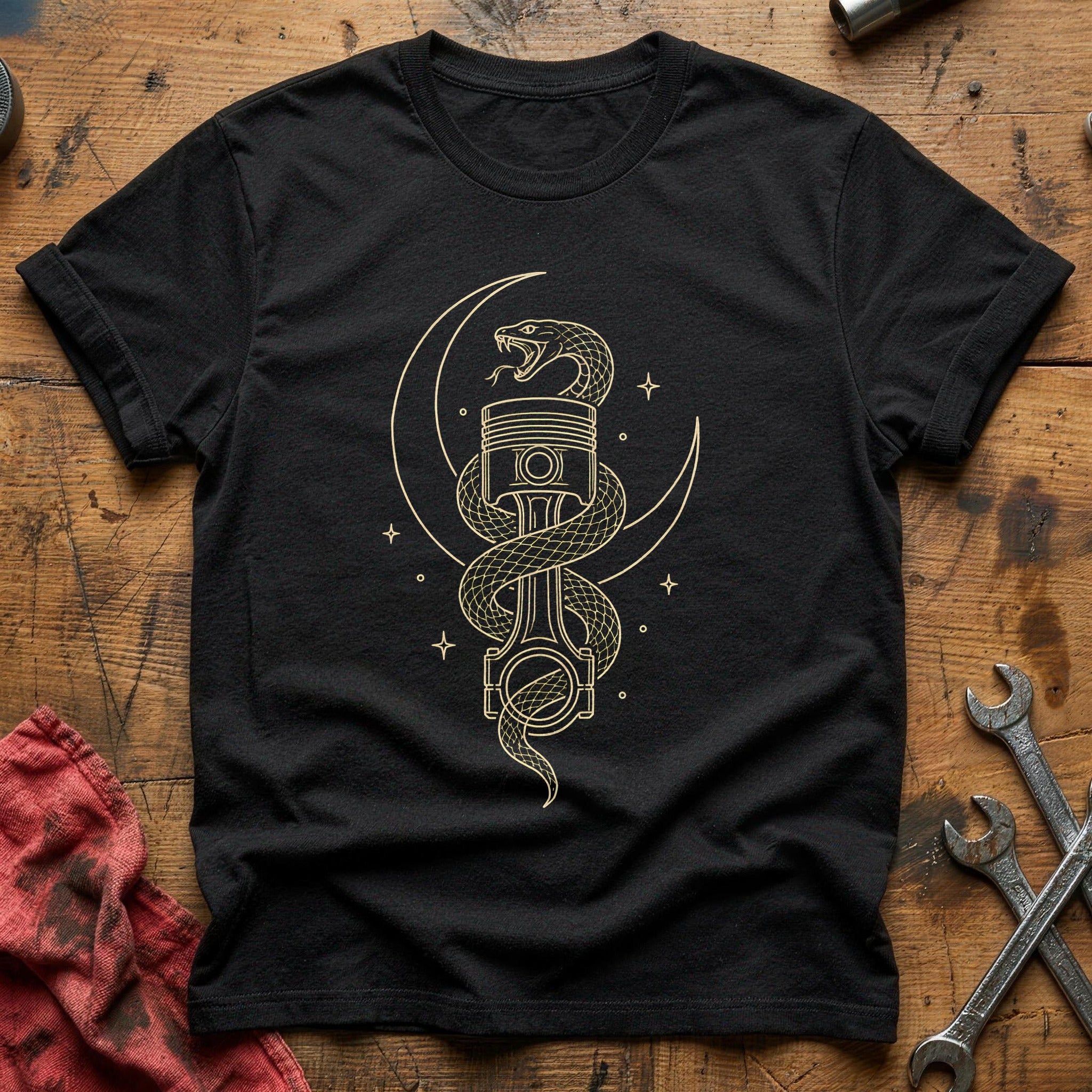 Serpent Piston Moon 75 T-Shirt - Black
