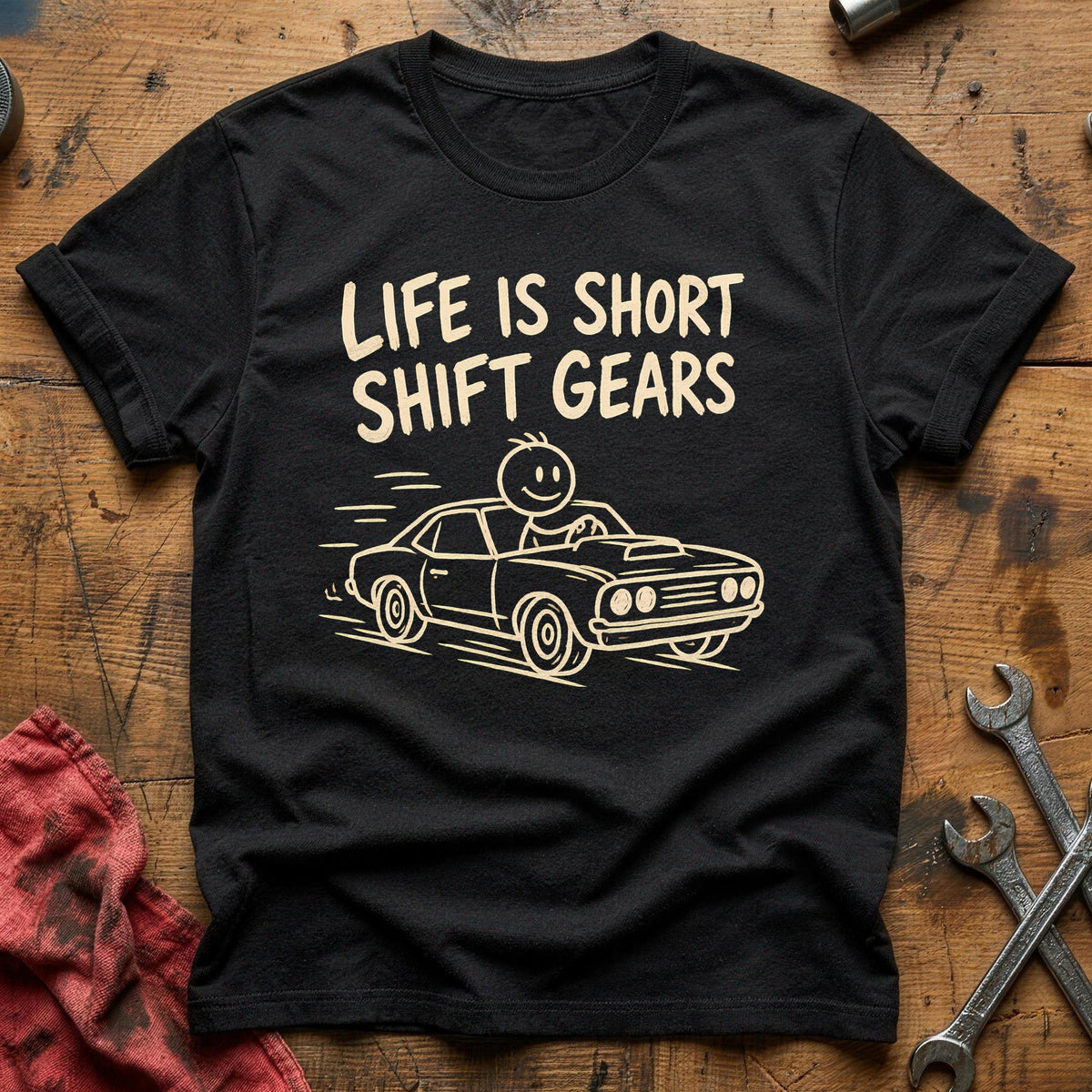 Shift Gears 56 T-Shirt - Black