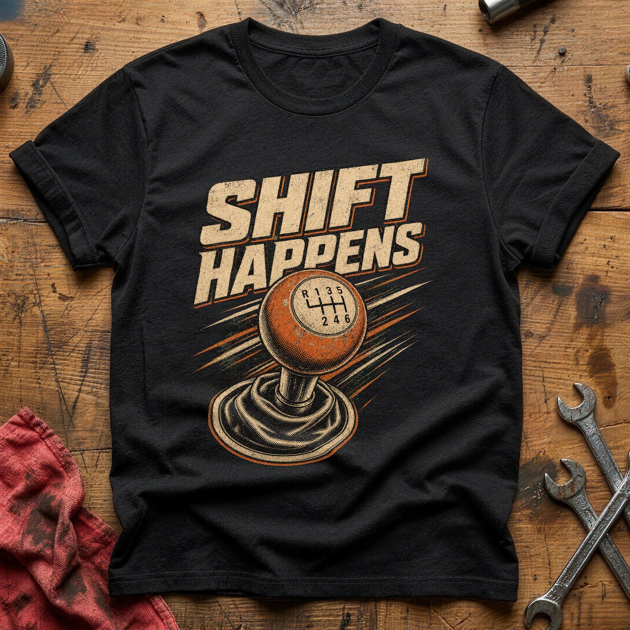 Shift Happens T-Shirt - Black