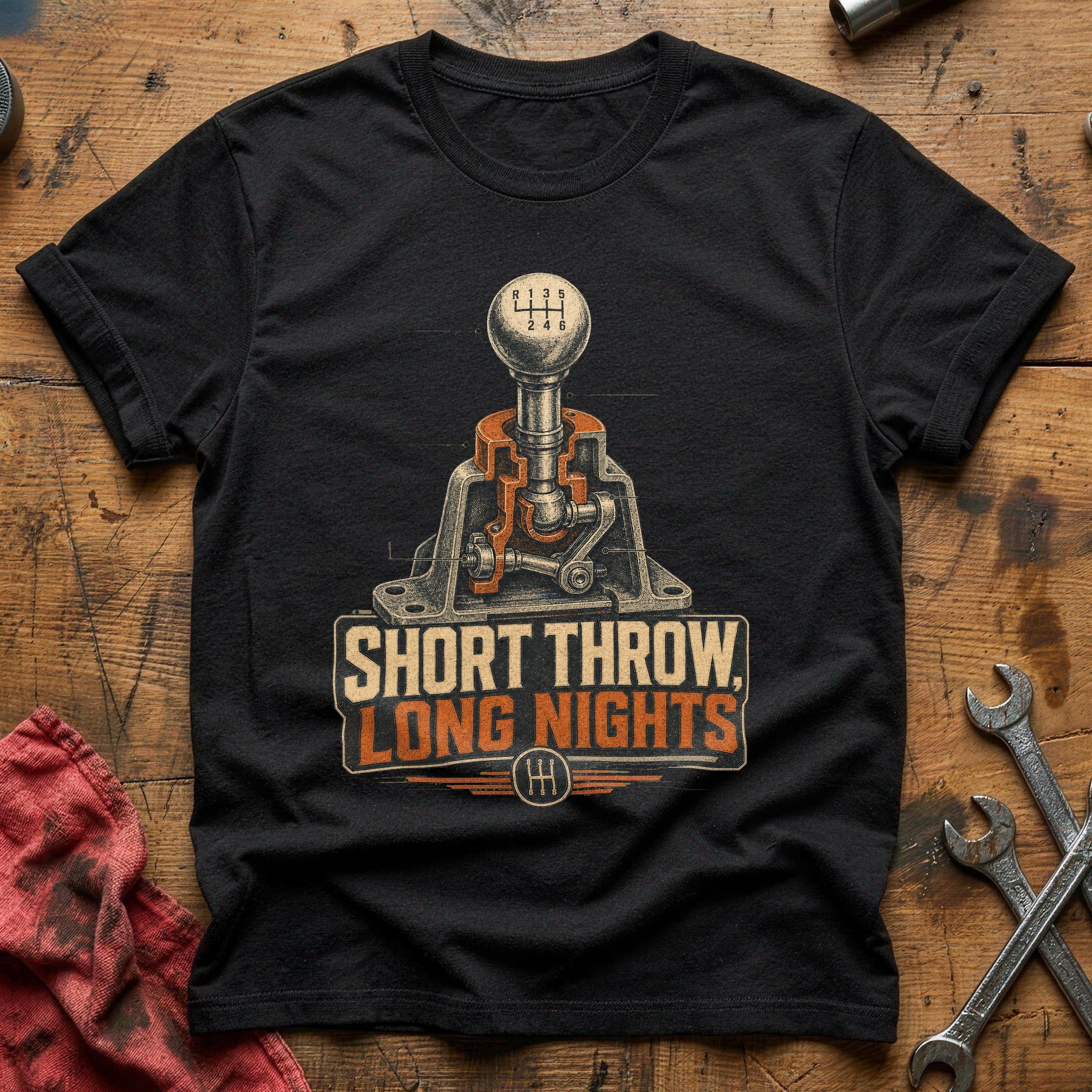 Short Throw Nights T-Shirt - Black