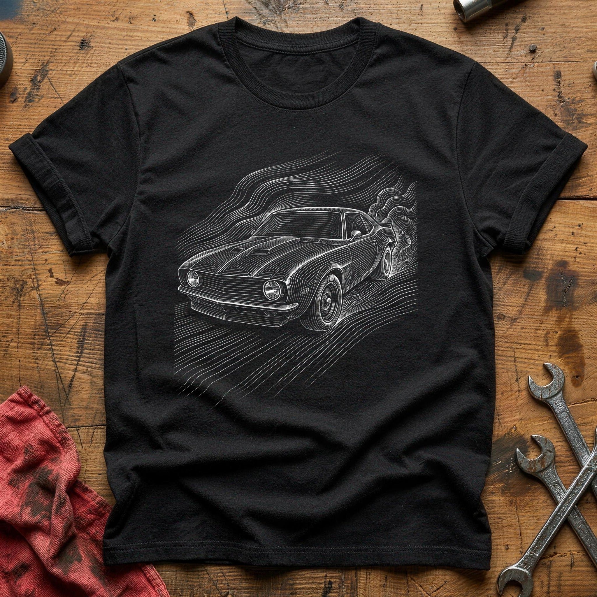 Sketch & Horsepower T-Shirt - Black